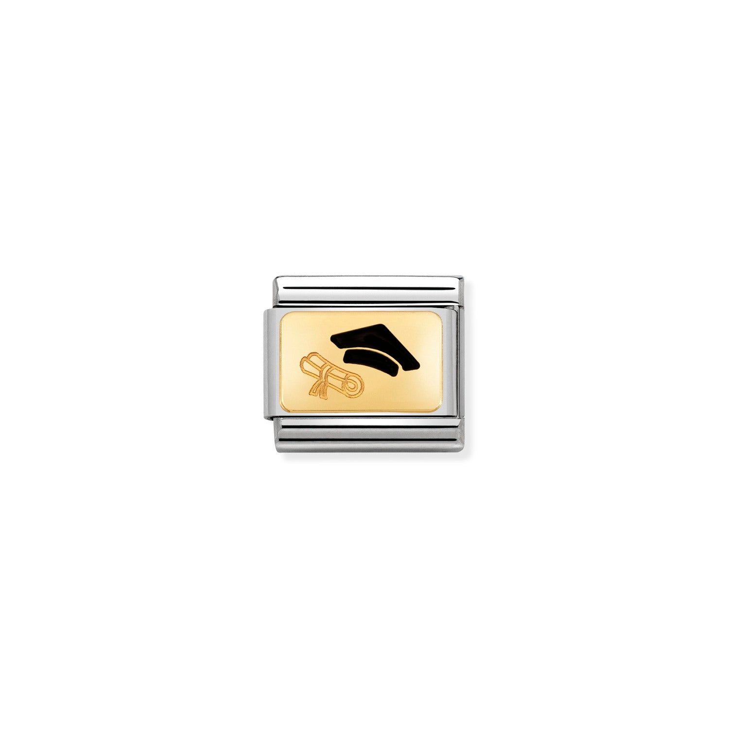 Nomination Composable Classic 'Diploma' Yellow Gold & Steel Charm