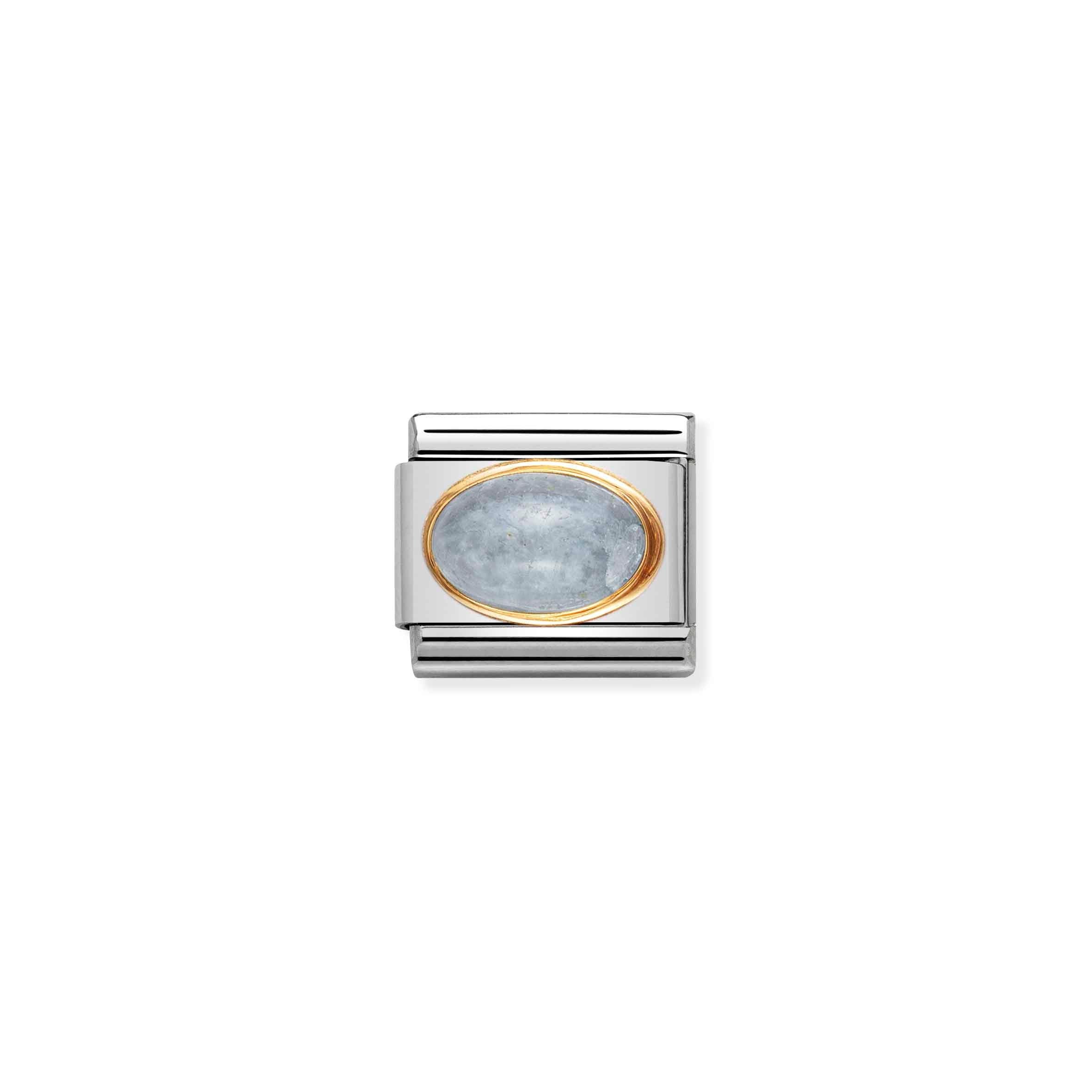 Nomination Composable Classic Aquamarine Oval Stone Link