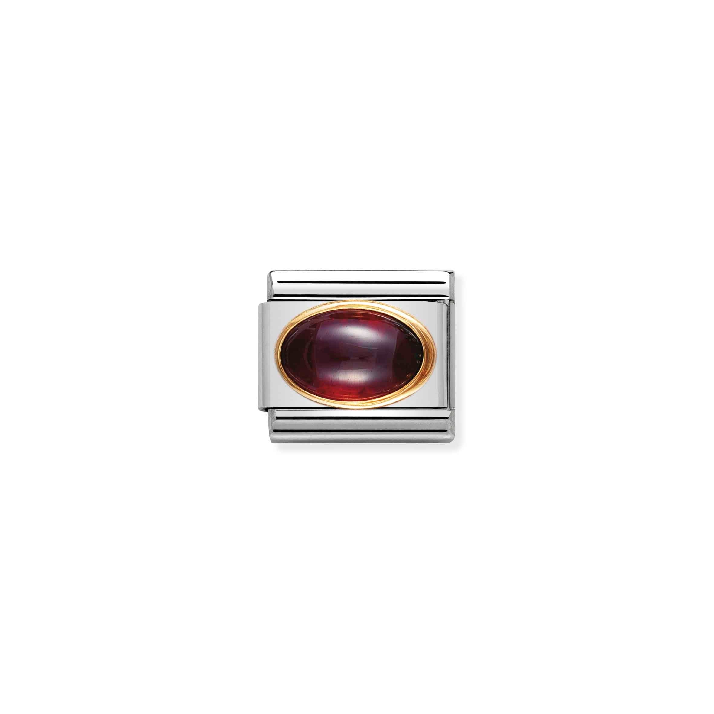 Nomination Composable Classic Garnet Oval Stone Link