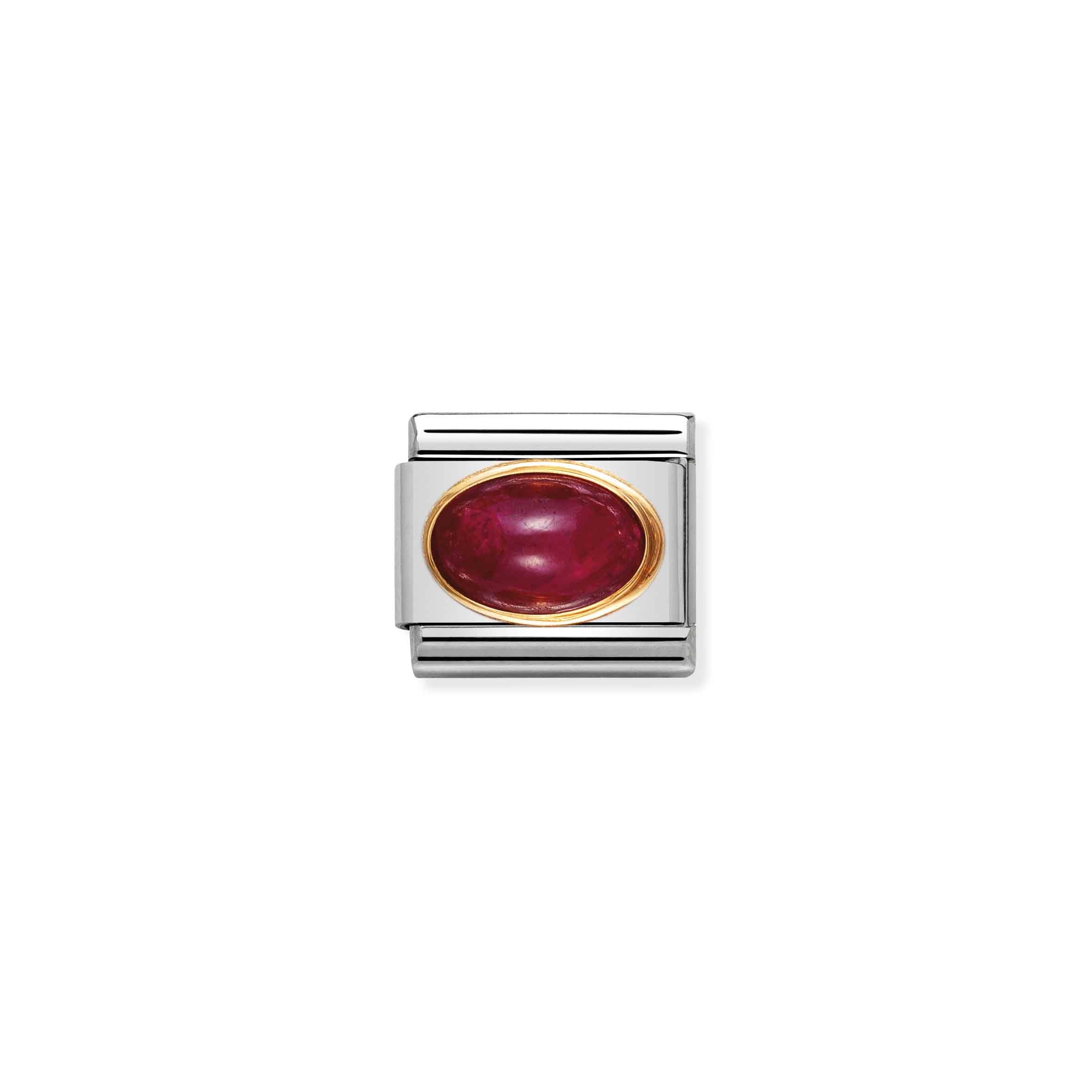 Nomination Composable Classic Ruby Oval Stone Link
