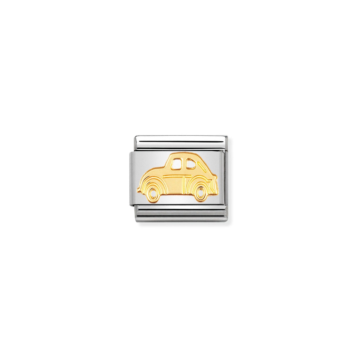 Nomination Composable Classic Car Charm - Stainless Steel & Yellow Gold