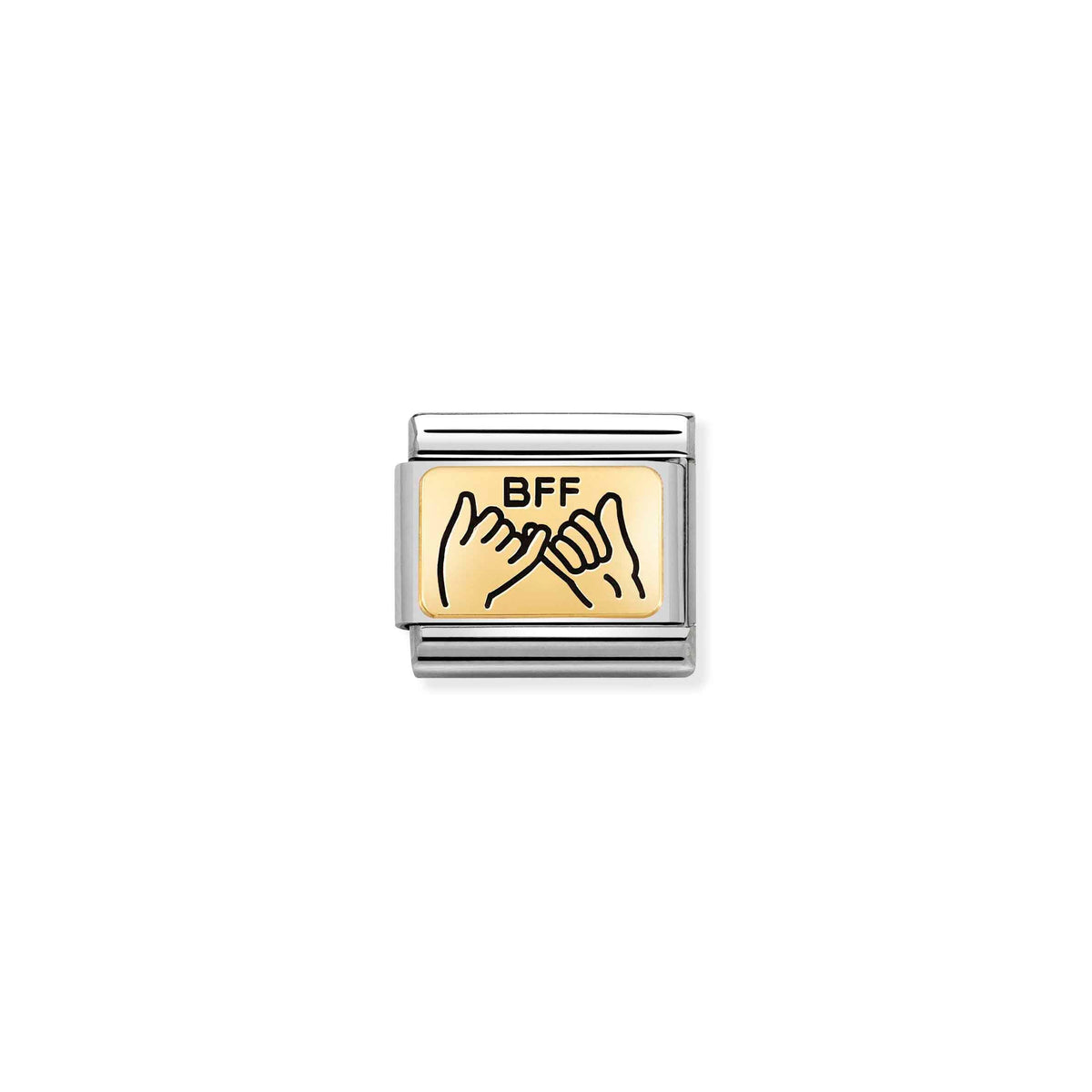Nomination BFF Hands - Stainless Steel / Yellow Gold/Black