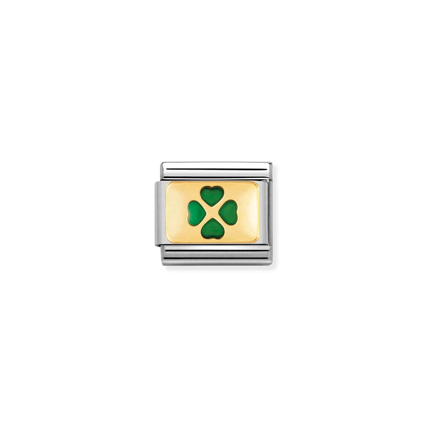 Nomination Composable Classic Green Four-Leaf Clover Link