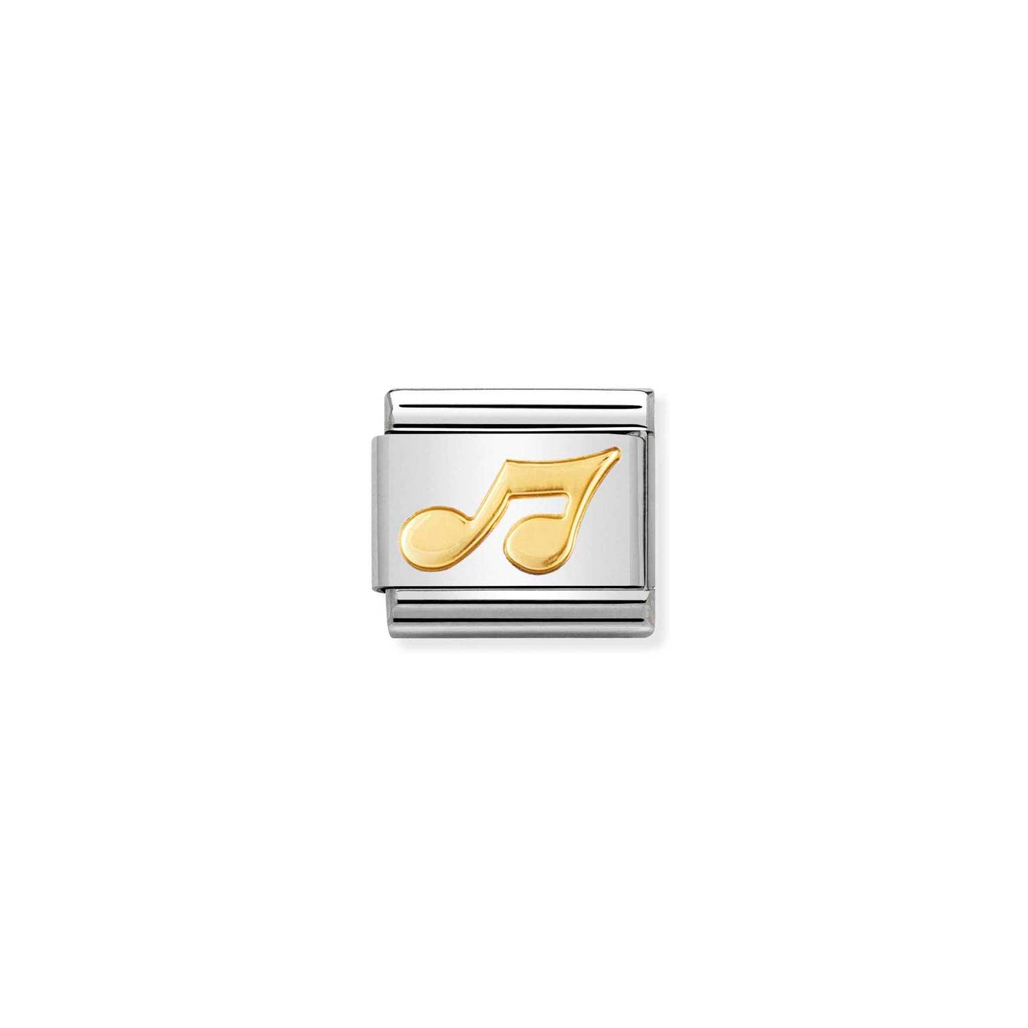 Nomination Composable Classic Musical Note Charm - Stainless Steel & Yellow Gold