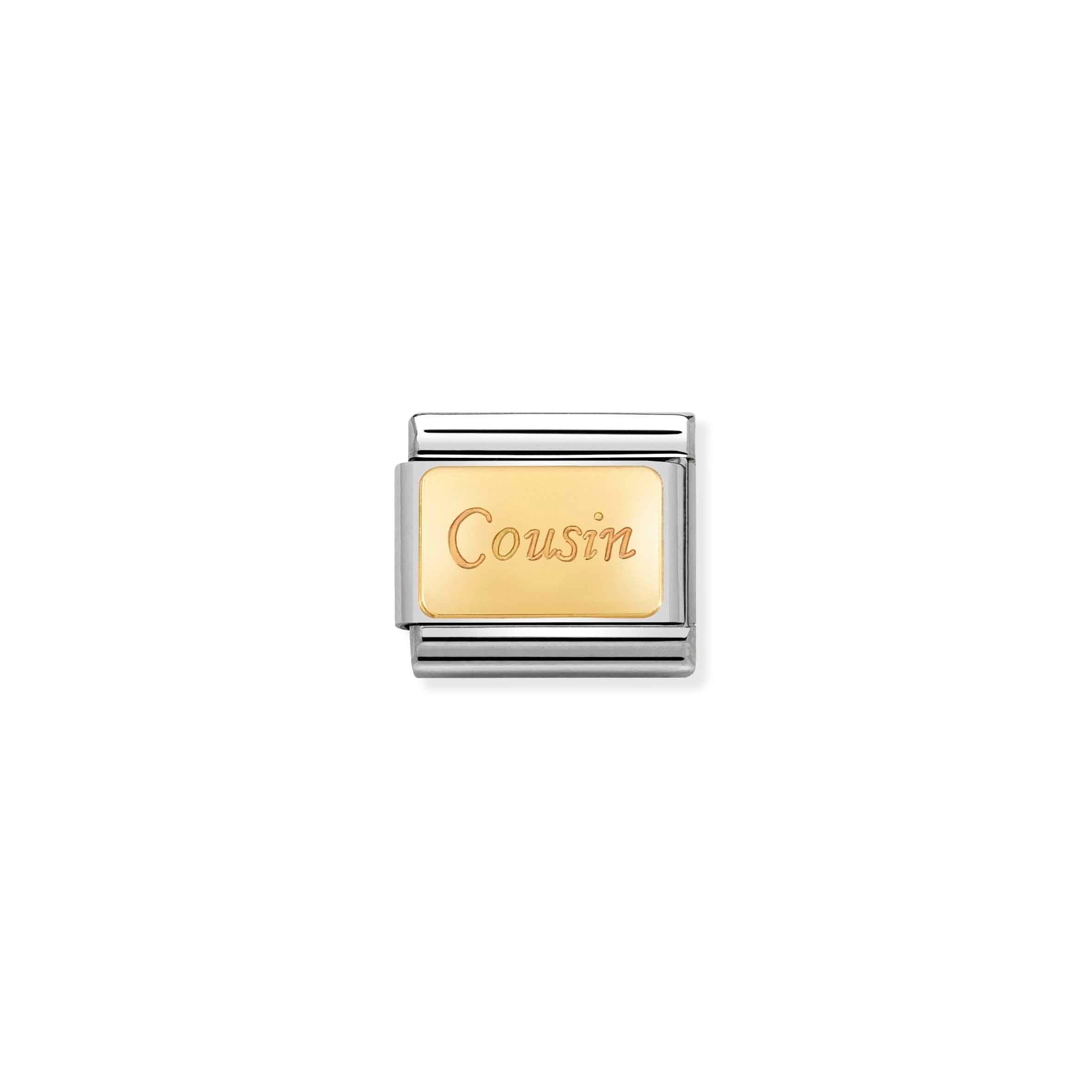 Nomination Composable Classic 'Cousin' Engraved Link Charm