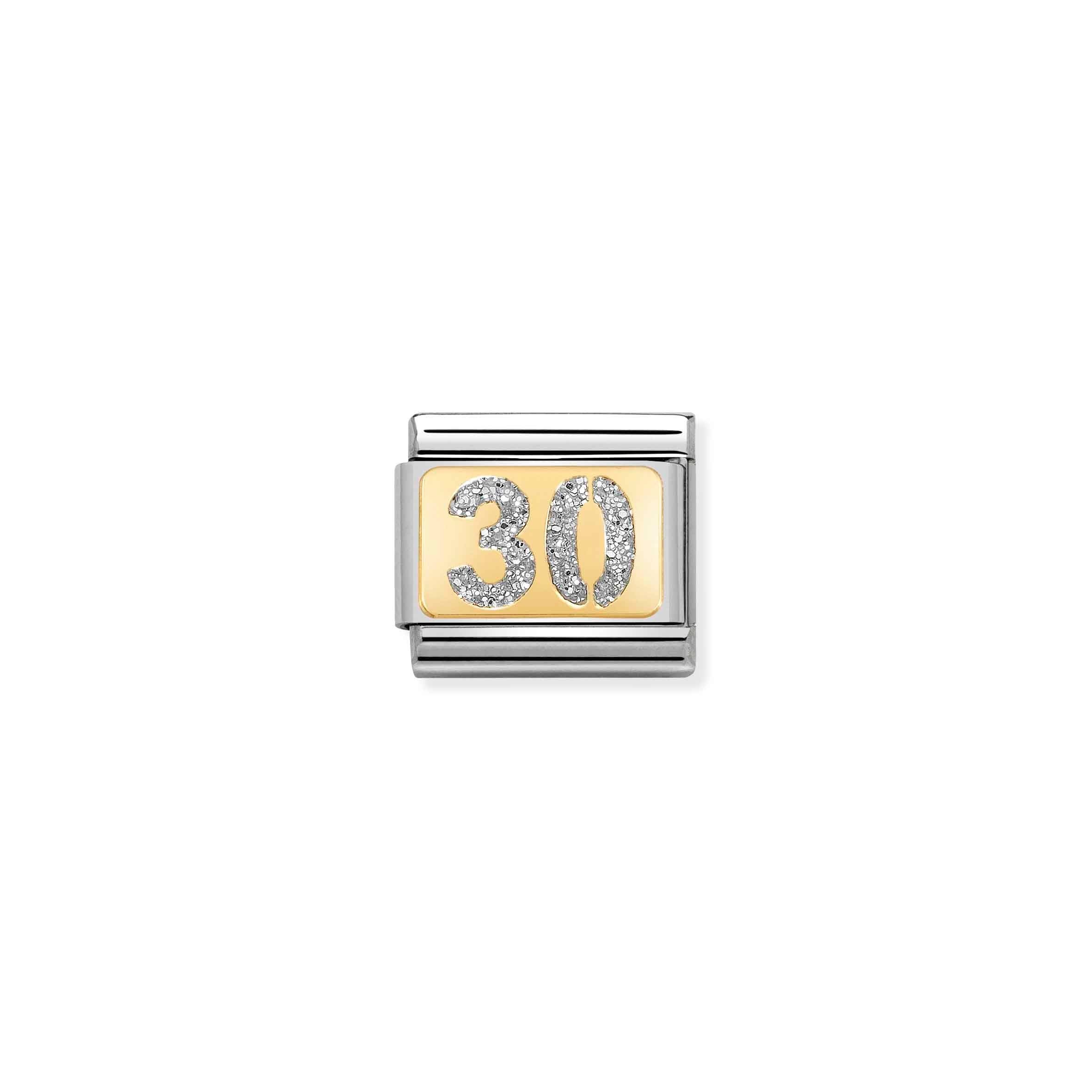 Nomination Composable Classic Yellow Gold Glitter Plate Charm