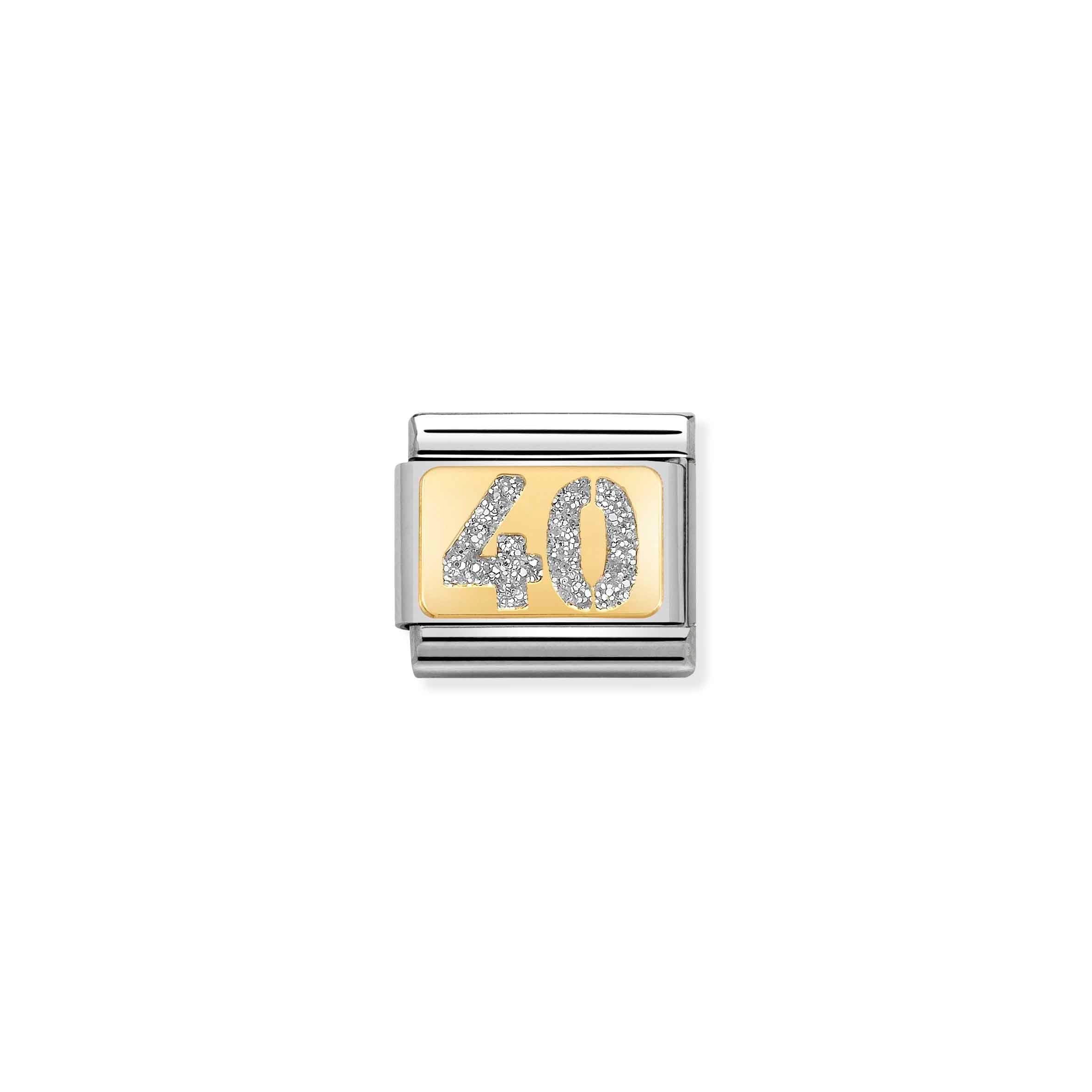 Nomination Composable Classic Glitter Plate Number 40 Link