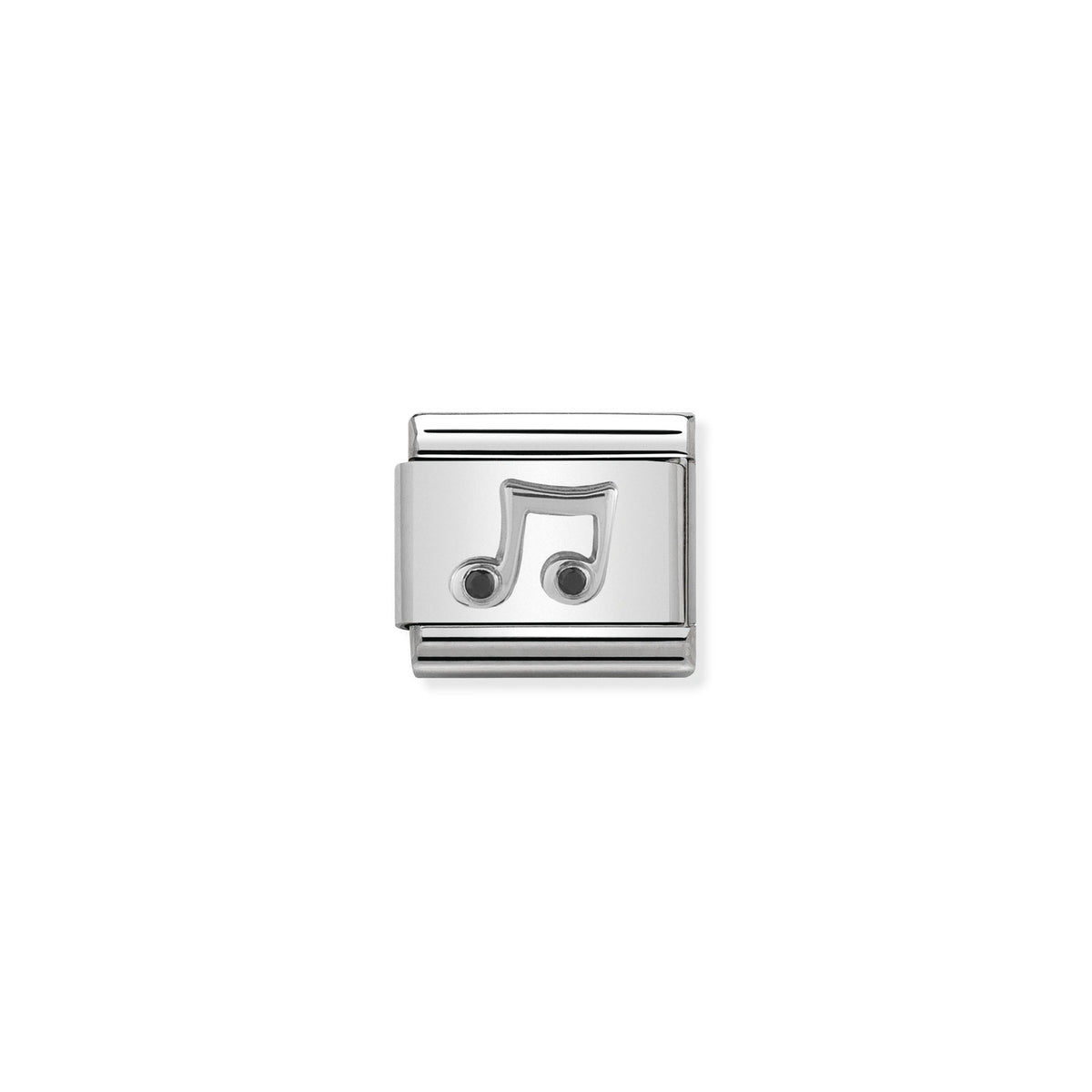 Nomination Music Note - Oxidised Stainless Steel/Cubic Zirconia