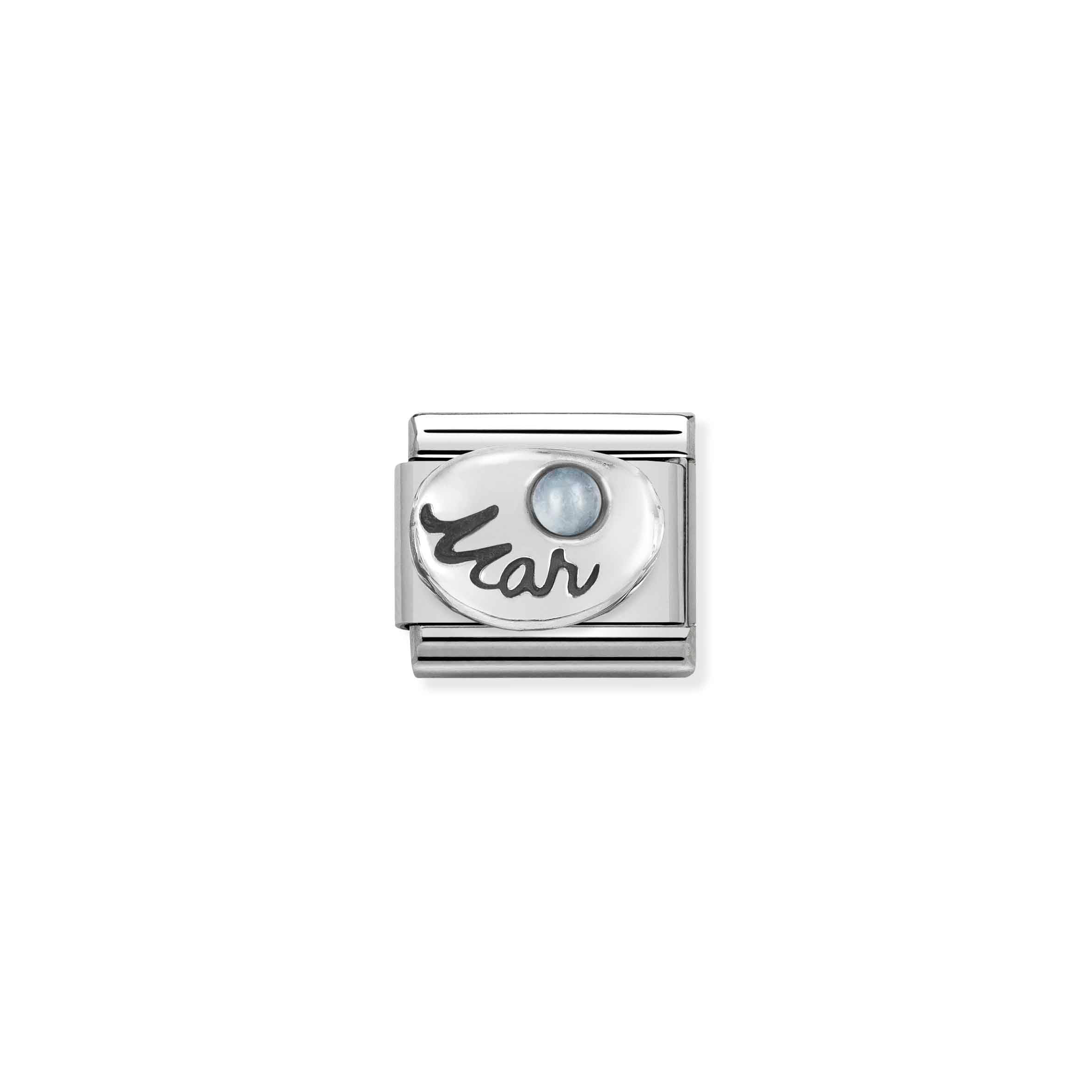 Nomination Composable Classic Engraved March Aquamarine Charm
