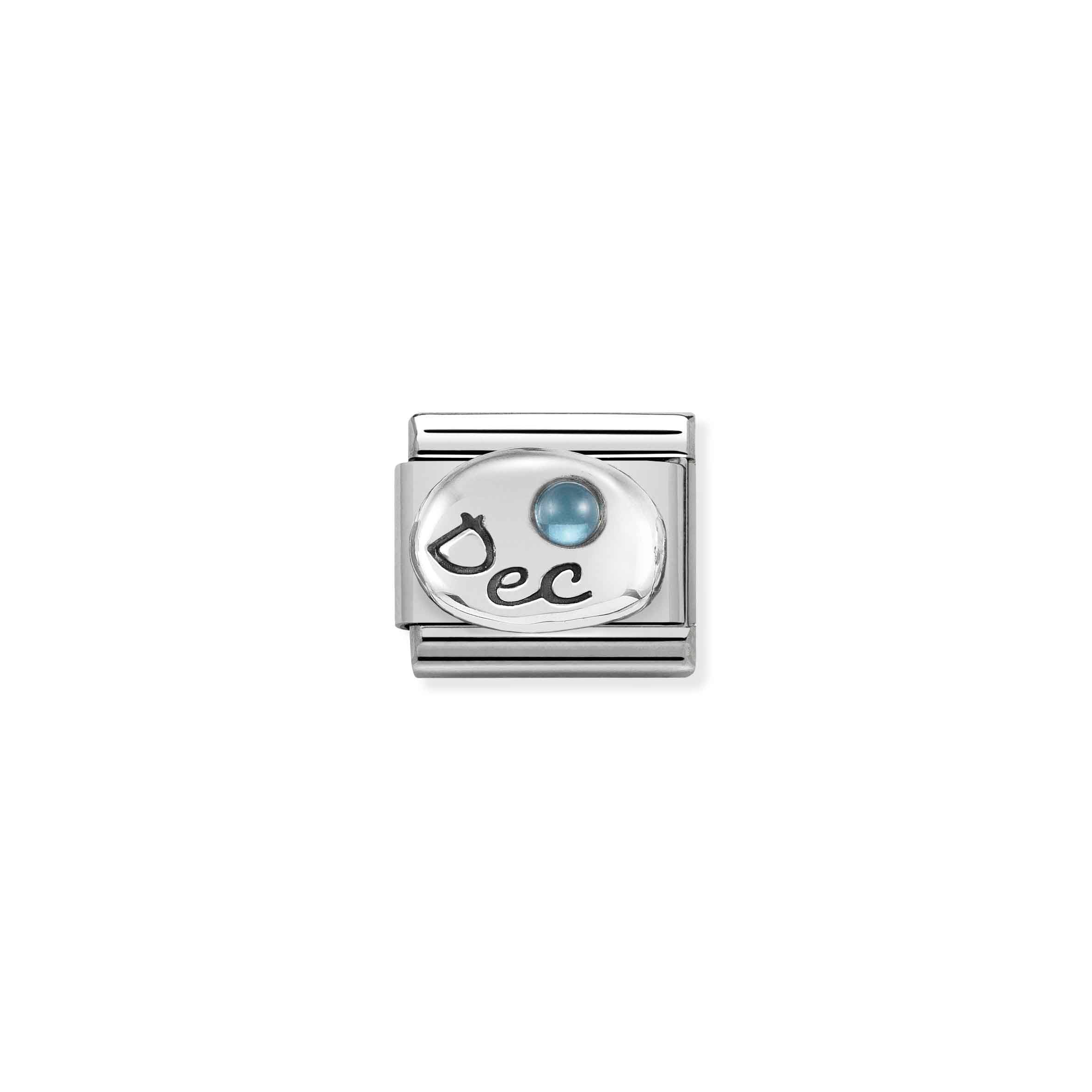 Nomination Composable Classic Symbols December Birthstone Charm with Light Blue Topaz