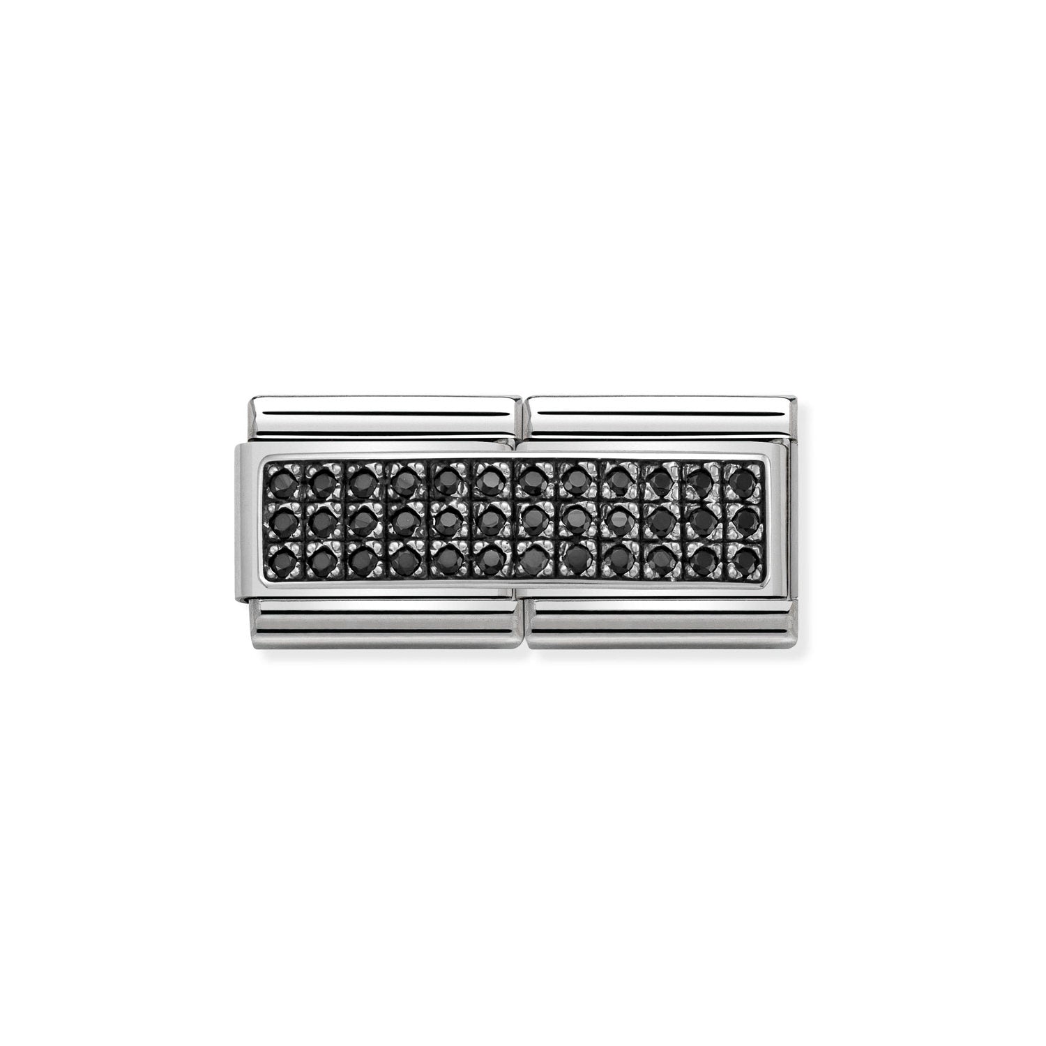 Nomination Composable Classic Black Double PavÃ© Link