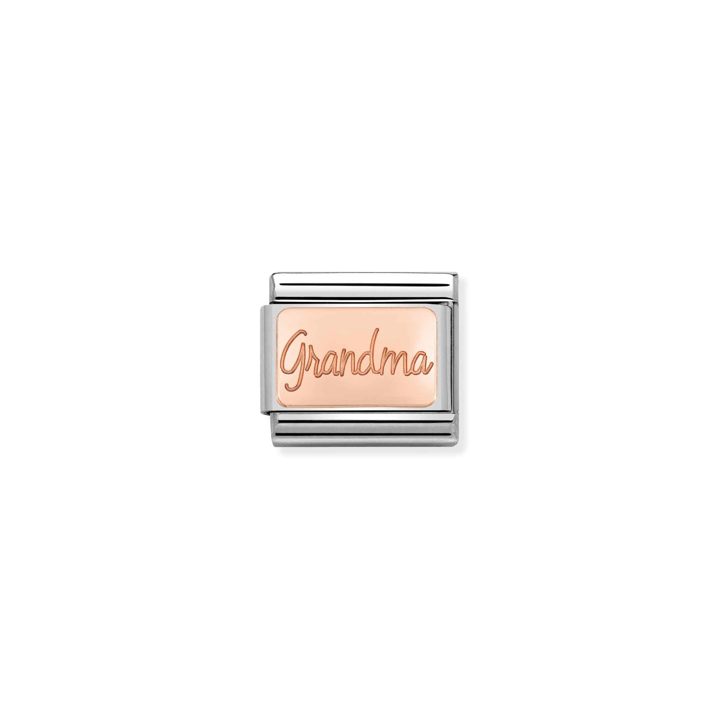 Nomination Composable Classic Engraved 'Grandma' Rose Gold Charm