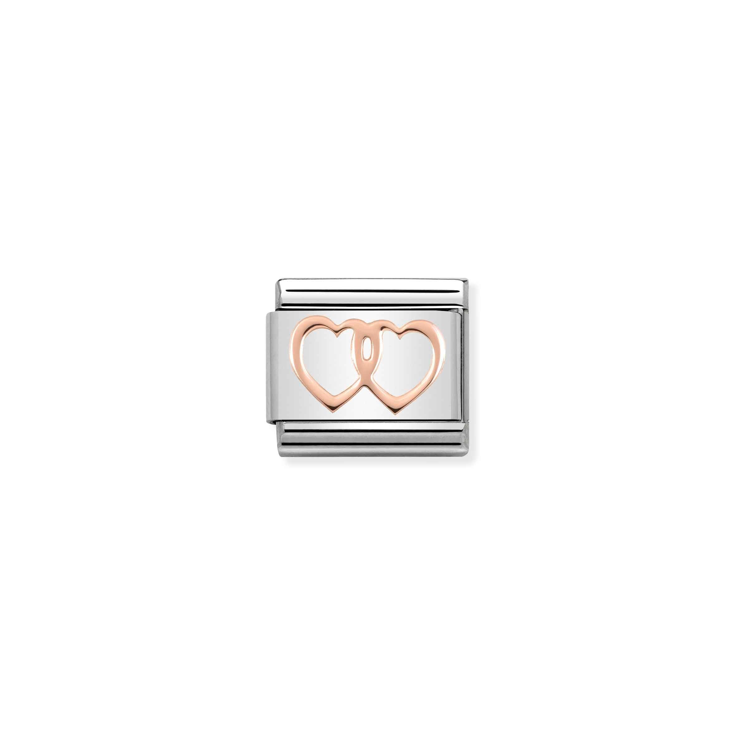 Nomination Composable Classic Rose Gold Double Heart Link