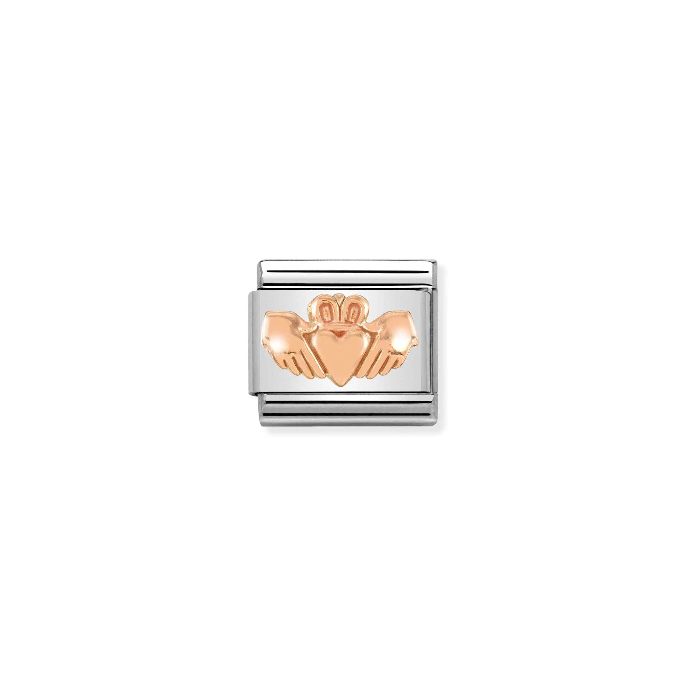Nomination Composable Classic Claddagh Relief Link in Rose Gold