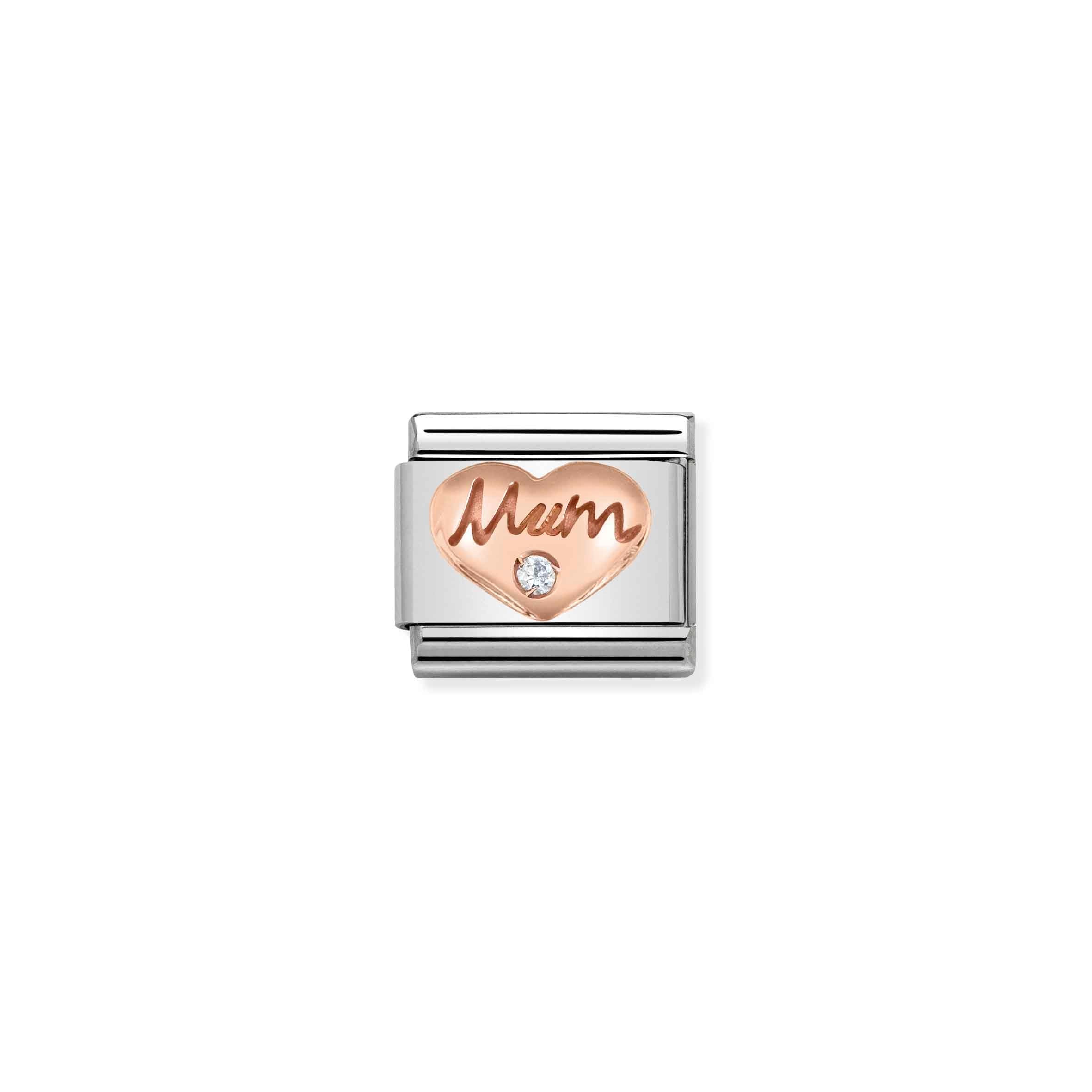 Nomination Composable Classic 'Mum' Heart Charm Link