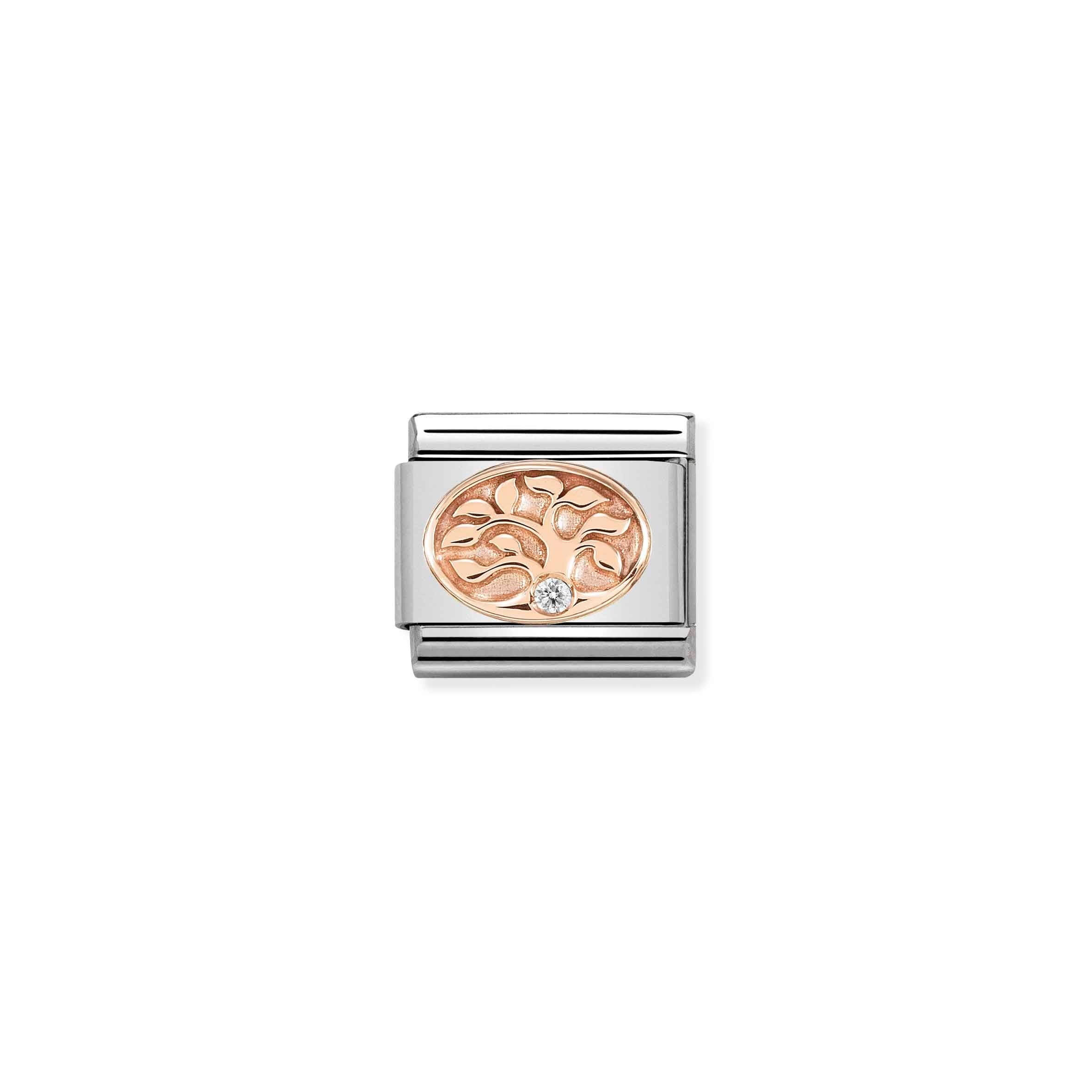 Nomination Composable Classic Tree of Life Charm with Rose Gold and CZ