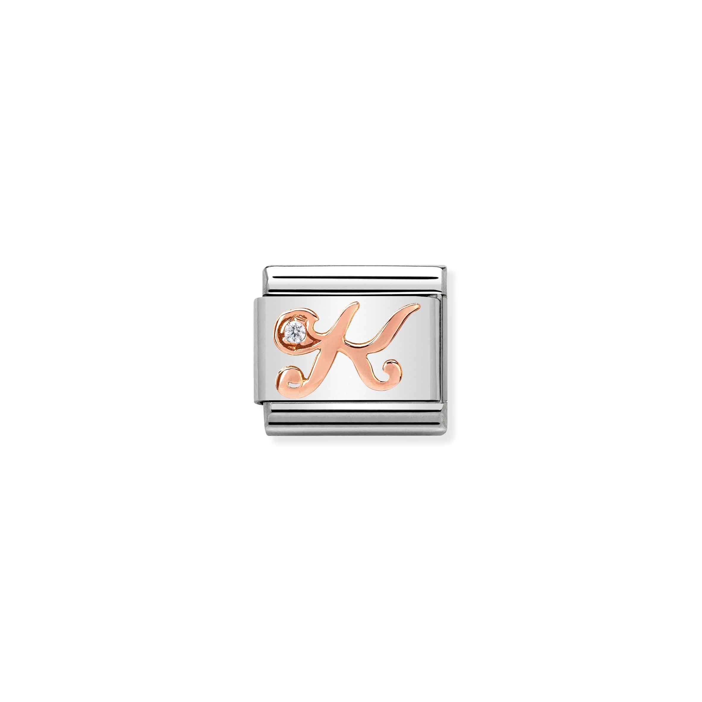 Nomination Composable Classic Rose Gold 'K' Letter Link