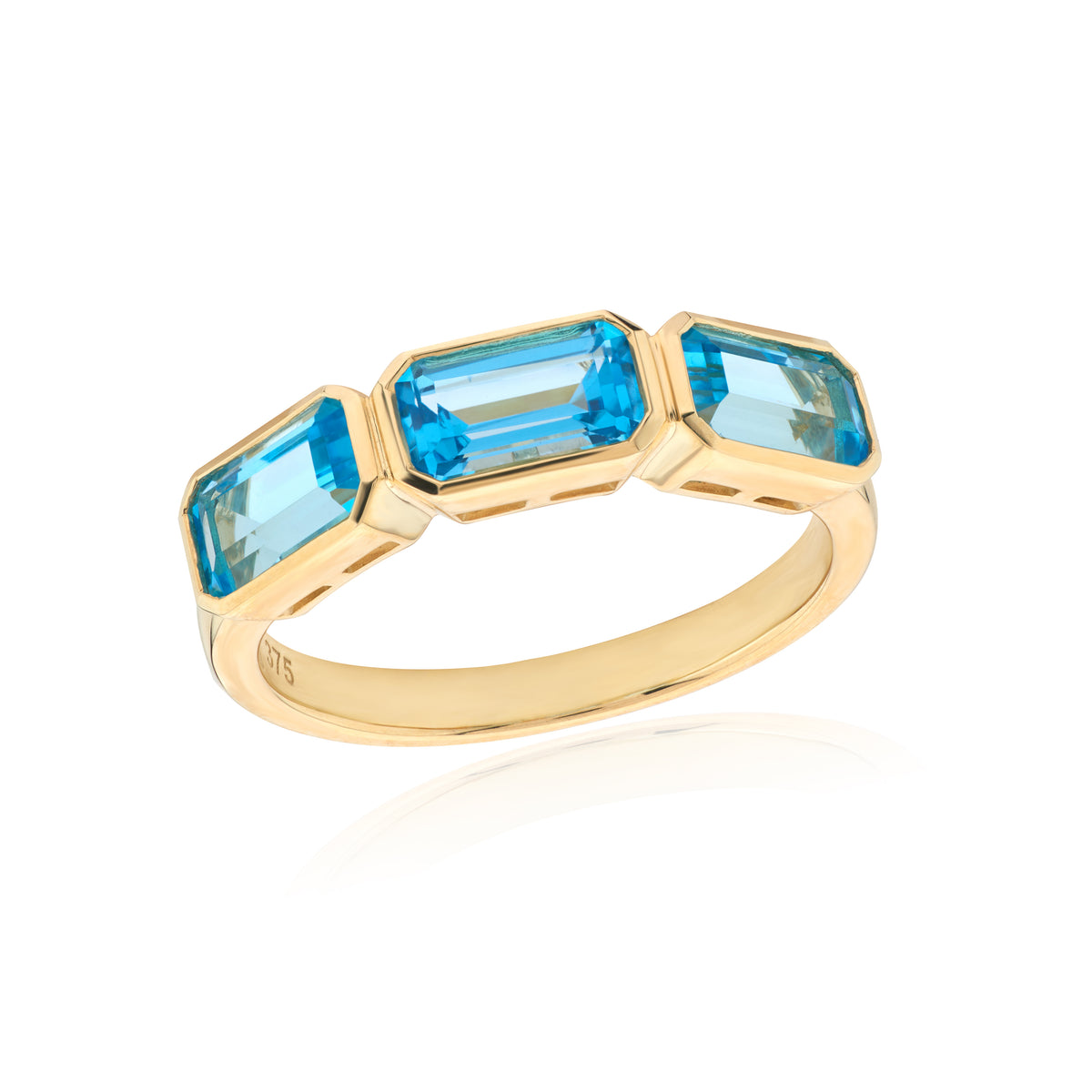 9Y Swiss Blue Tpz Ring