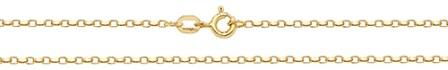 18 Inch 9ct Yellow Gold Faceted Belcher Chain