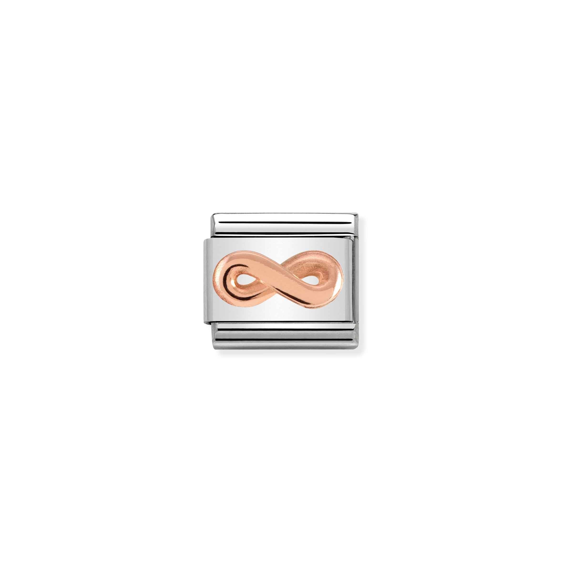 Nomination Composable Classic Infinity Charm in Stainless Steel and Rose Gold