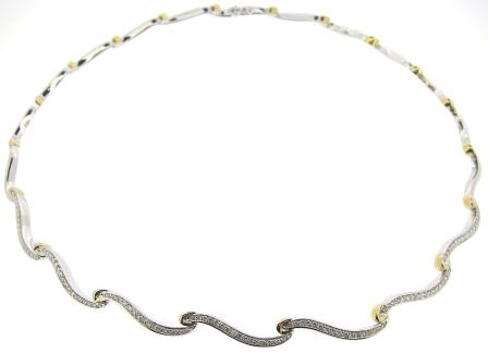 Vintage 18ct White Gold Diamond Necklet