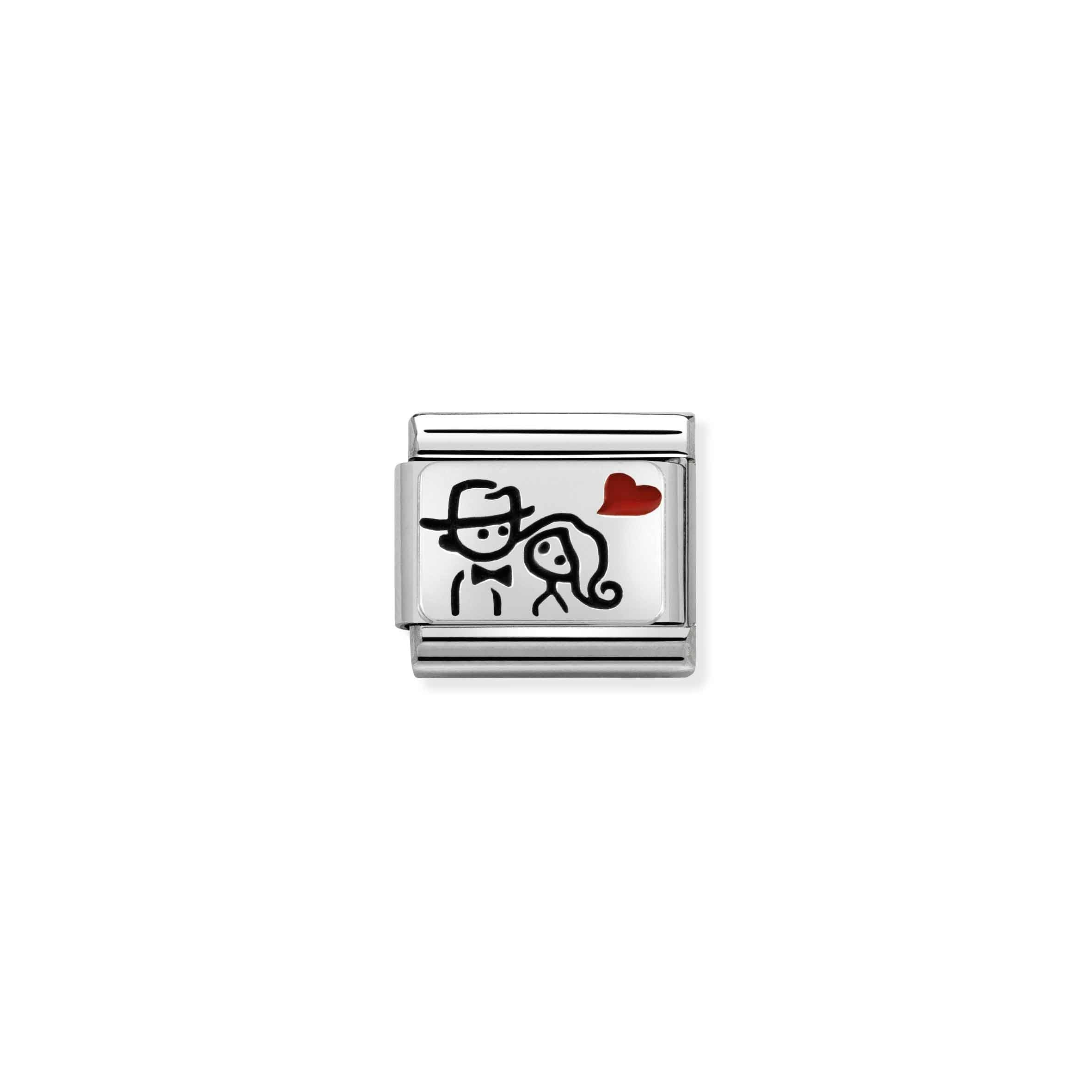 Nomination Composable Classic Couple with Heart Link