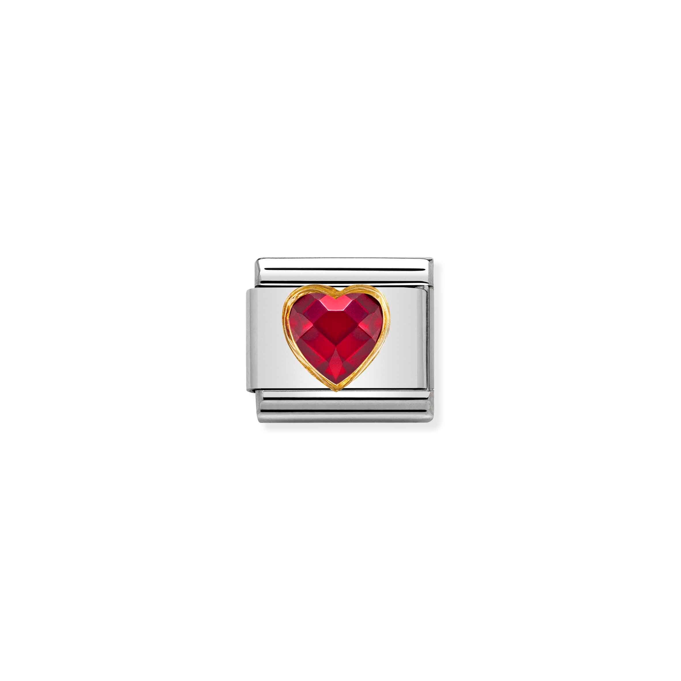 Nomination Composable Classic Red Faceted Heart Charm