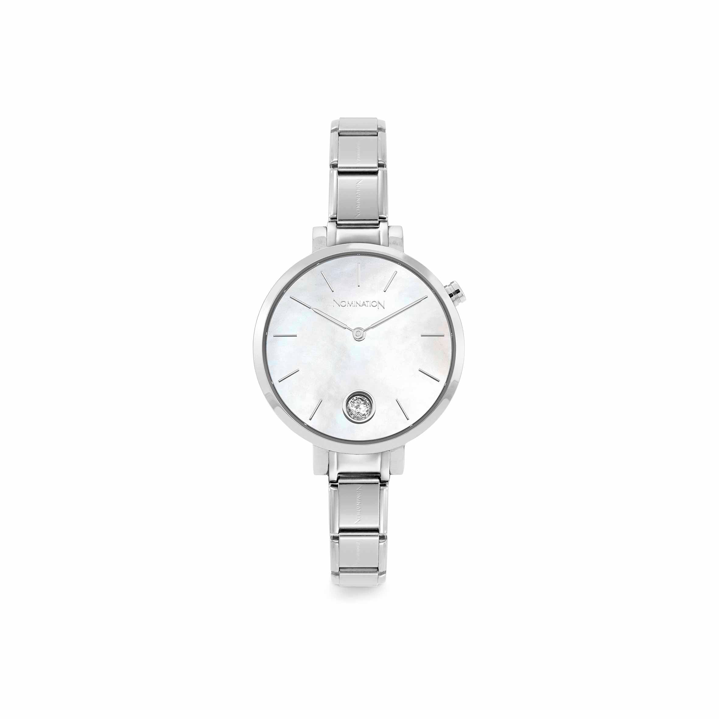 Nomination Paris Mother of Pearl & Cubic Zirconia Steel Watch