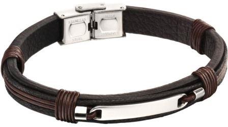 Fred Bennett Men's Black Leather ID Bracelet