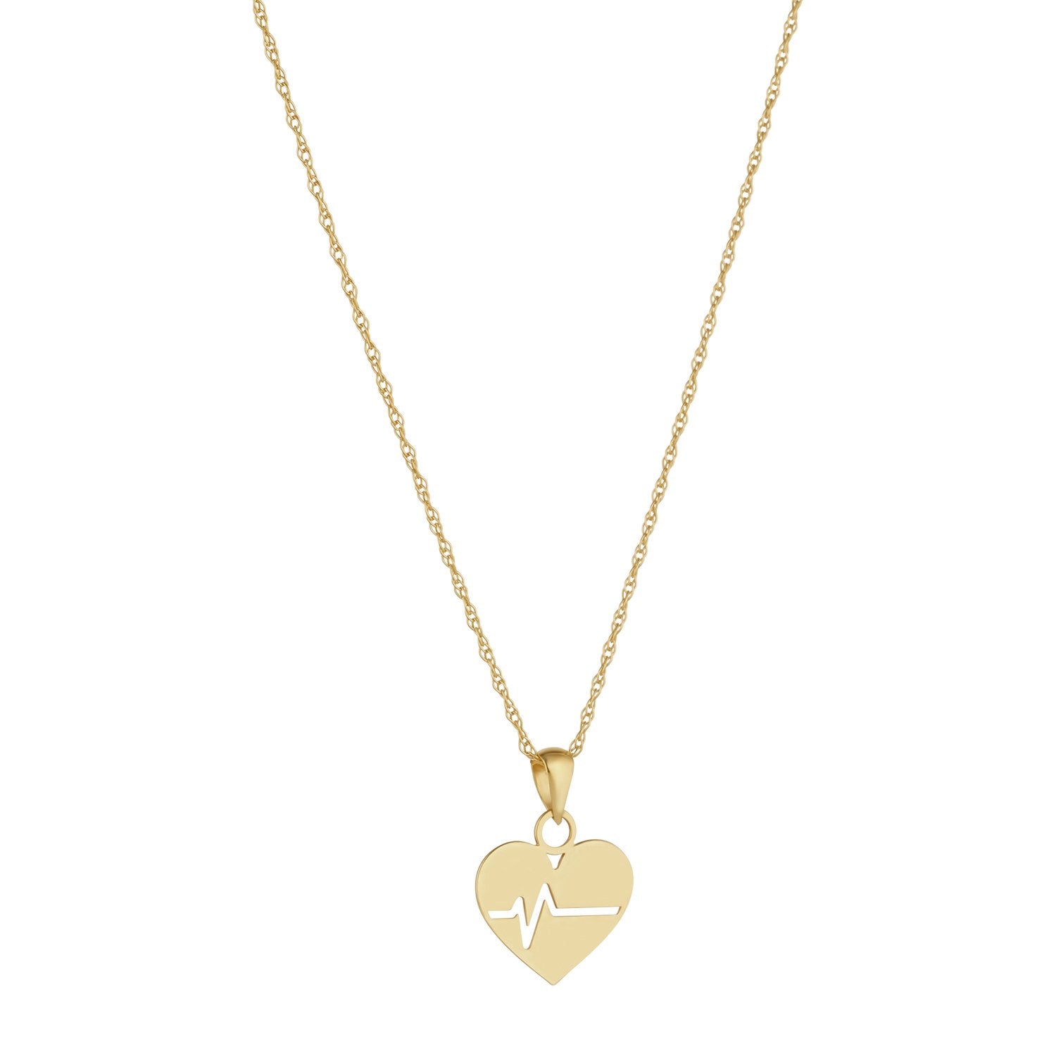 9ct Yellow Gold Beating Heart Pendant