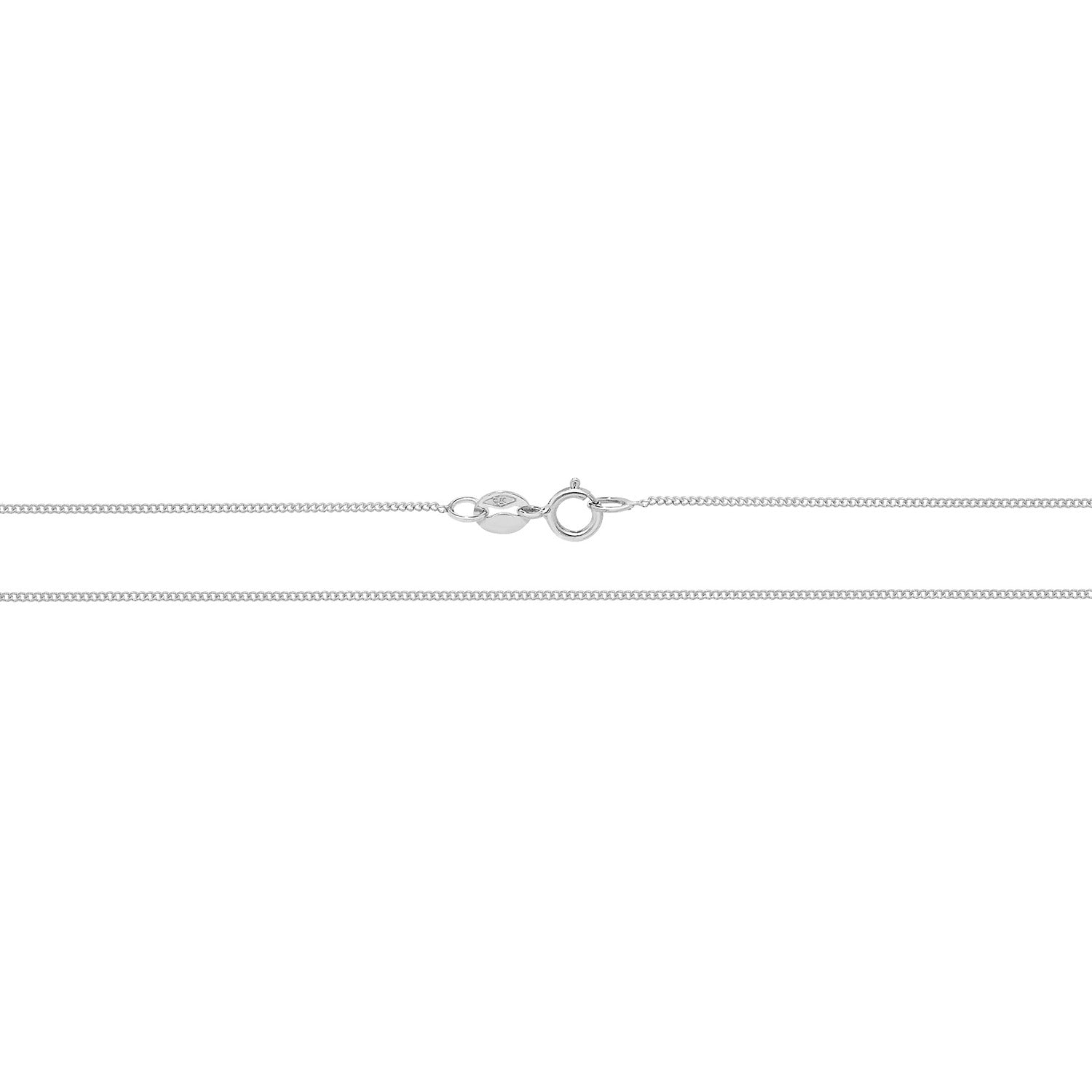Elegant 9ct White Gold Close Curb Chain