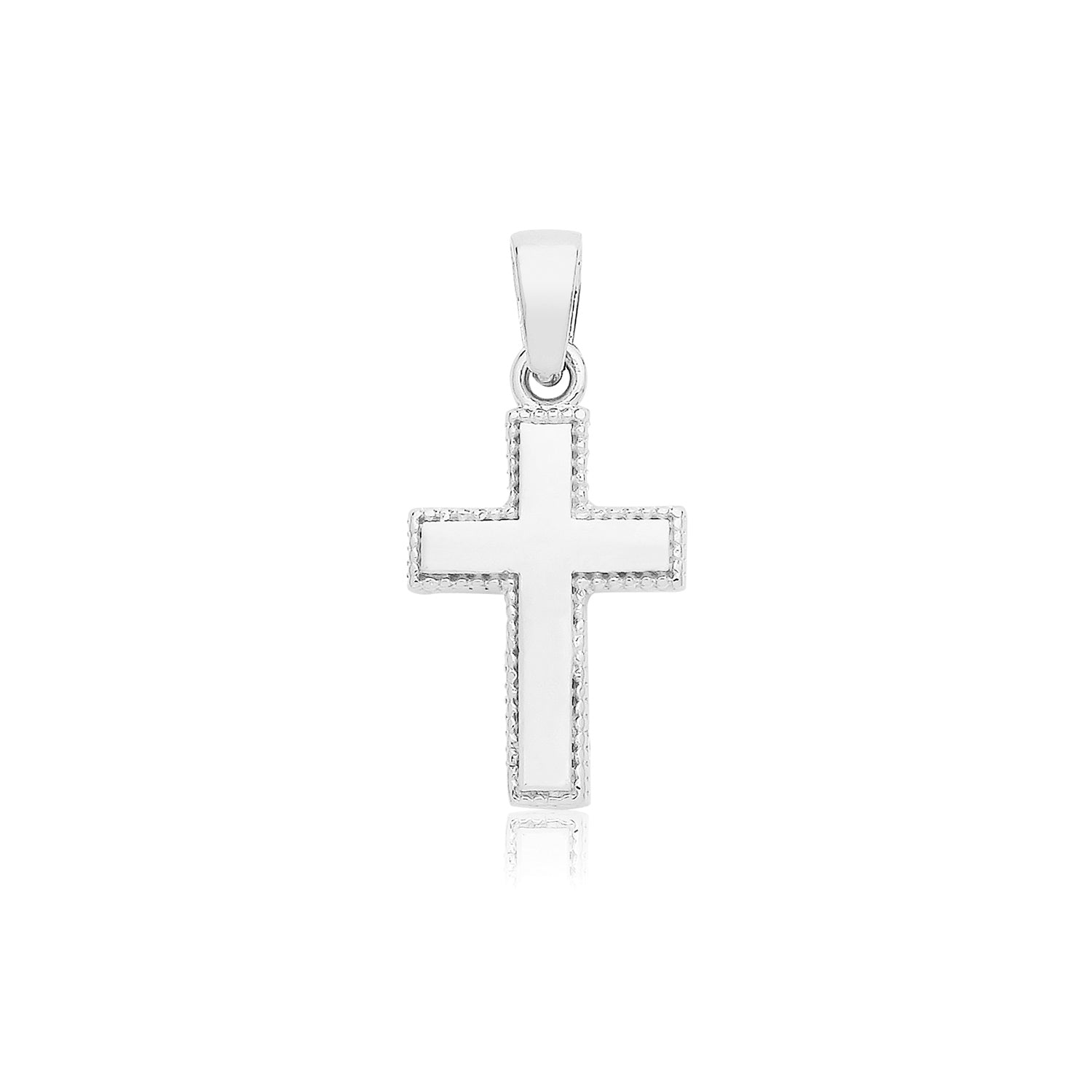 9ct White Gold Cross Pendant