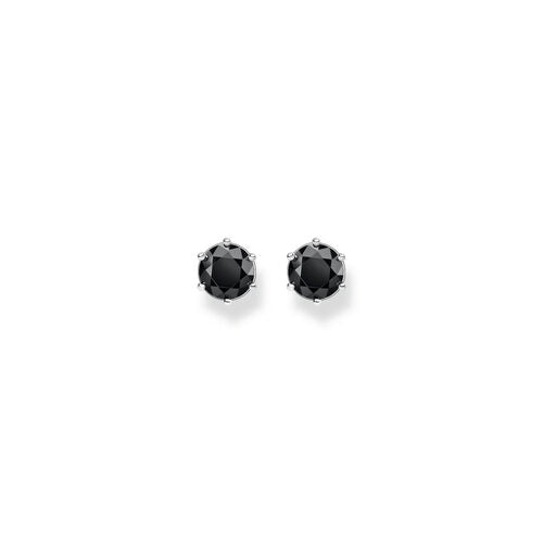 Thomas Sabo Sterling Silver Black CZ Stud Earrings