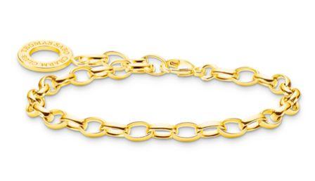 Thomas Sabo Sterling Silver Yellow Gold Plated Charm Bracelet