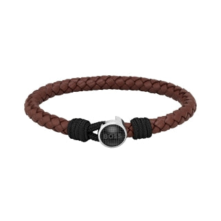 BOSS Mens Thad Classic Silver Stainless Steel Bracelet