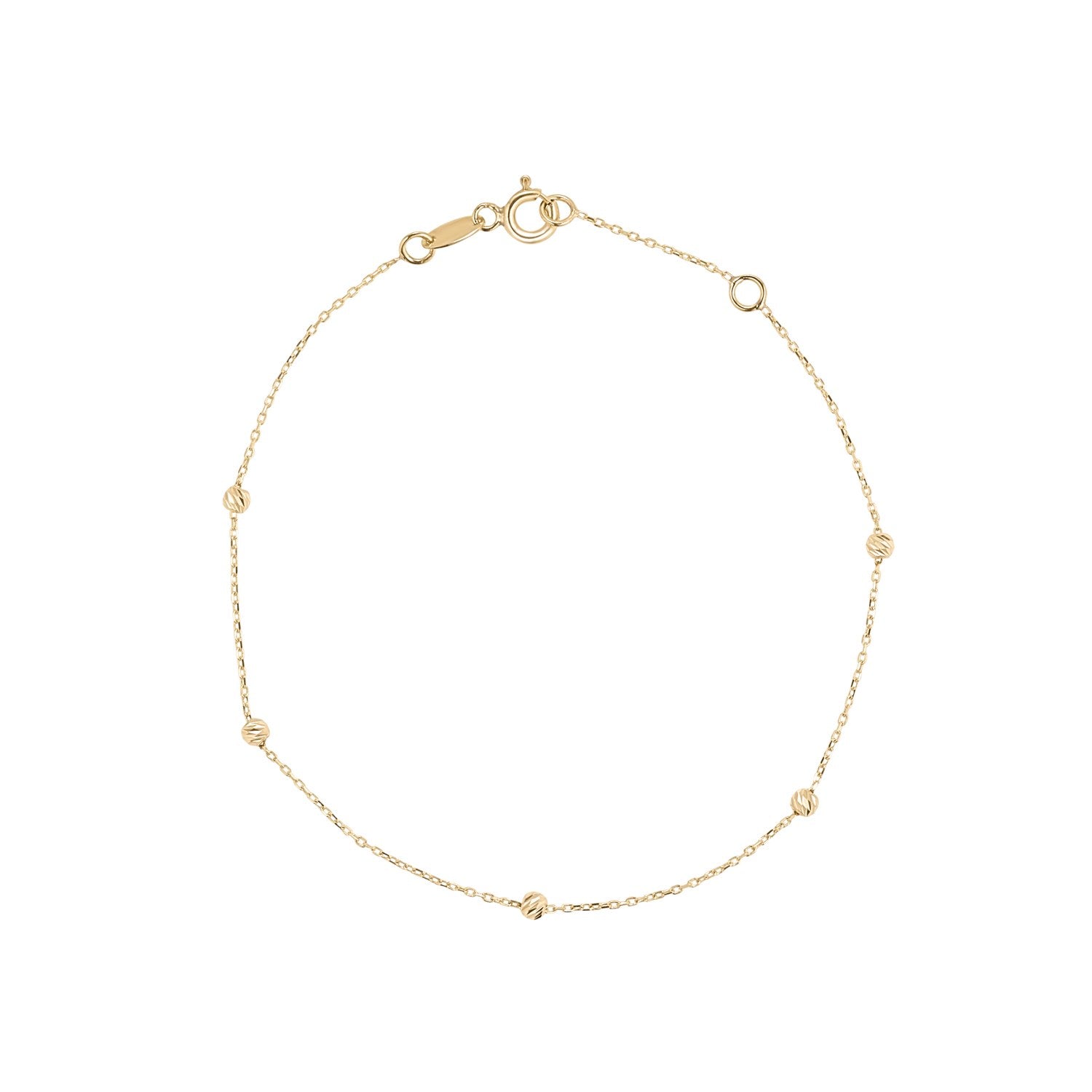9ct Yellow Gold Ball Chain Bracelet