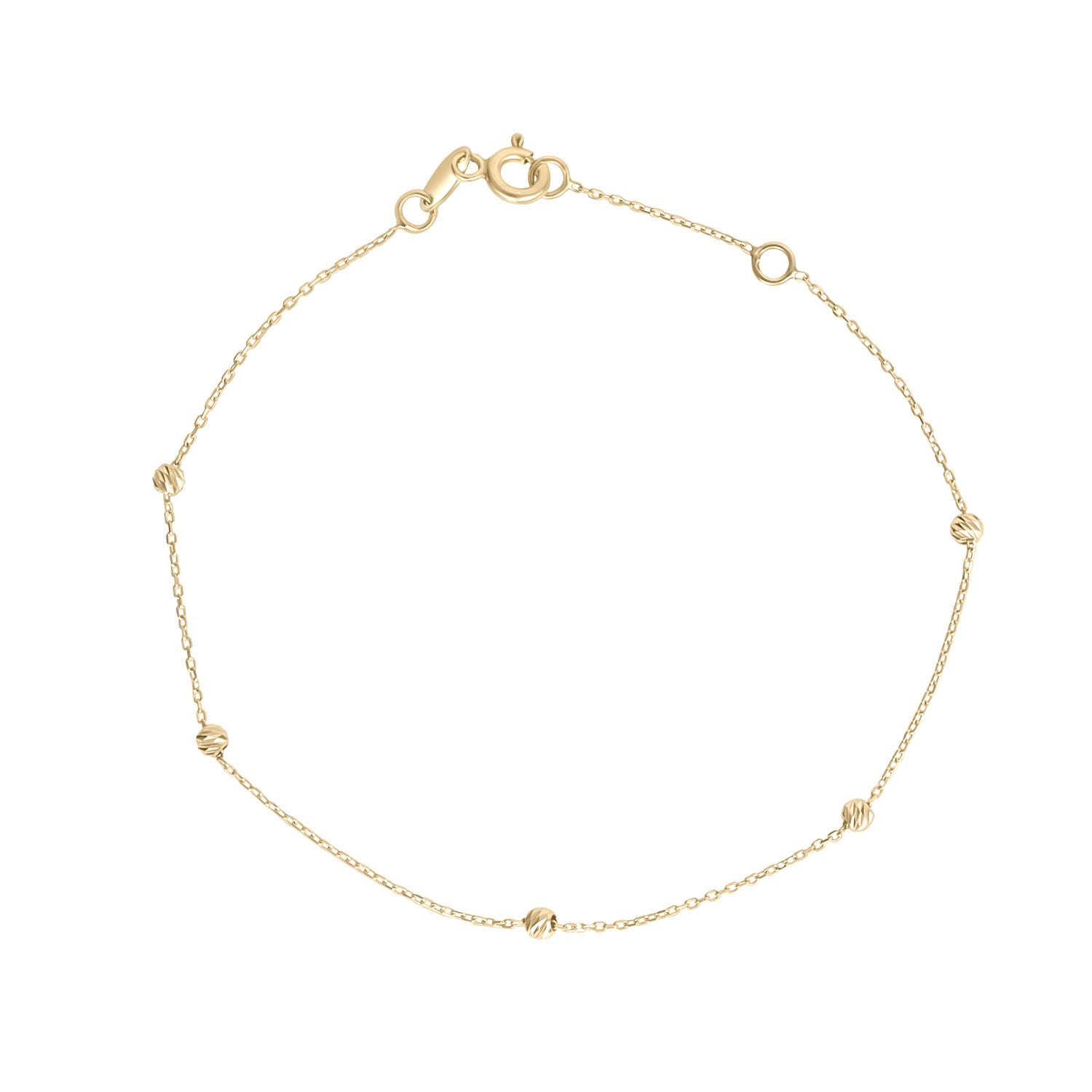 9ct Yellow Gold Ball Chain Bracelet