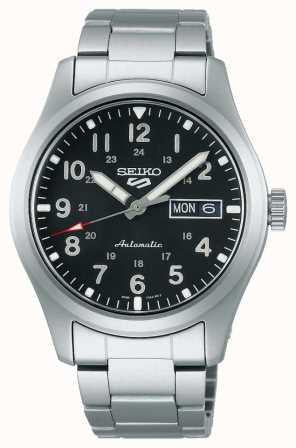 Seiko 5 Sports 39.4mm Black Dial Automatic Mens Watch