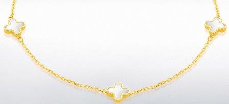 9ct Yellow Gold Mother of Pearl Petal Bracelet