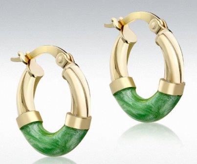 9ct Yellow Gold Double Chain Hoop Earrings