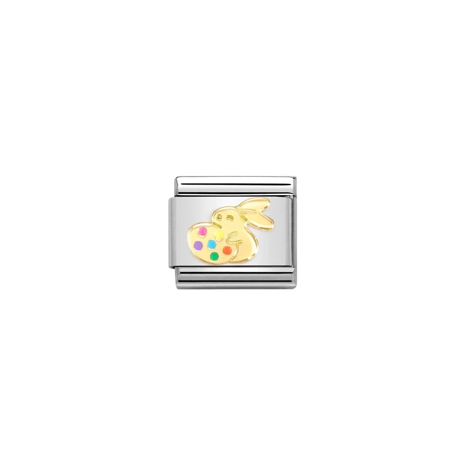 Nomination Composable Classic Easter Bunny Charm with Yellow Gold & Enamel