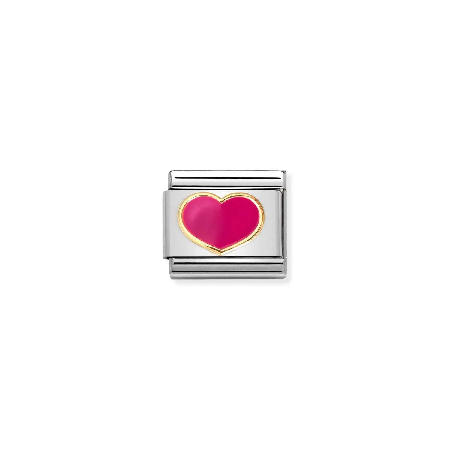 Nomination Composable Classic 'Love 2' Fuchsia Heart Link