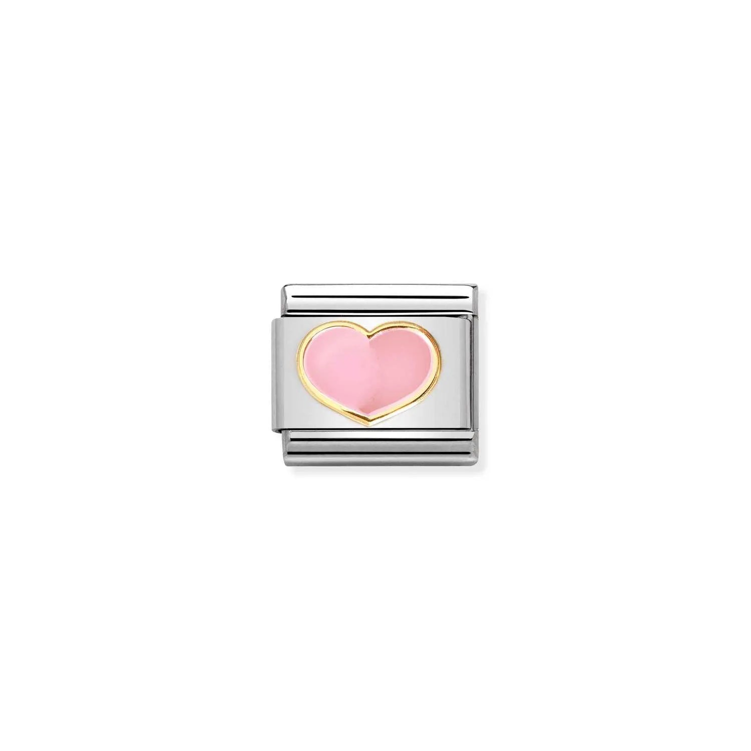 Pink Heart - SS/YG/Enamel