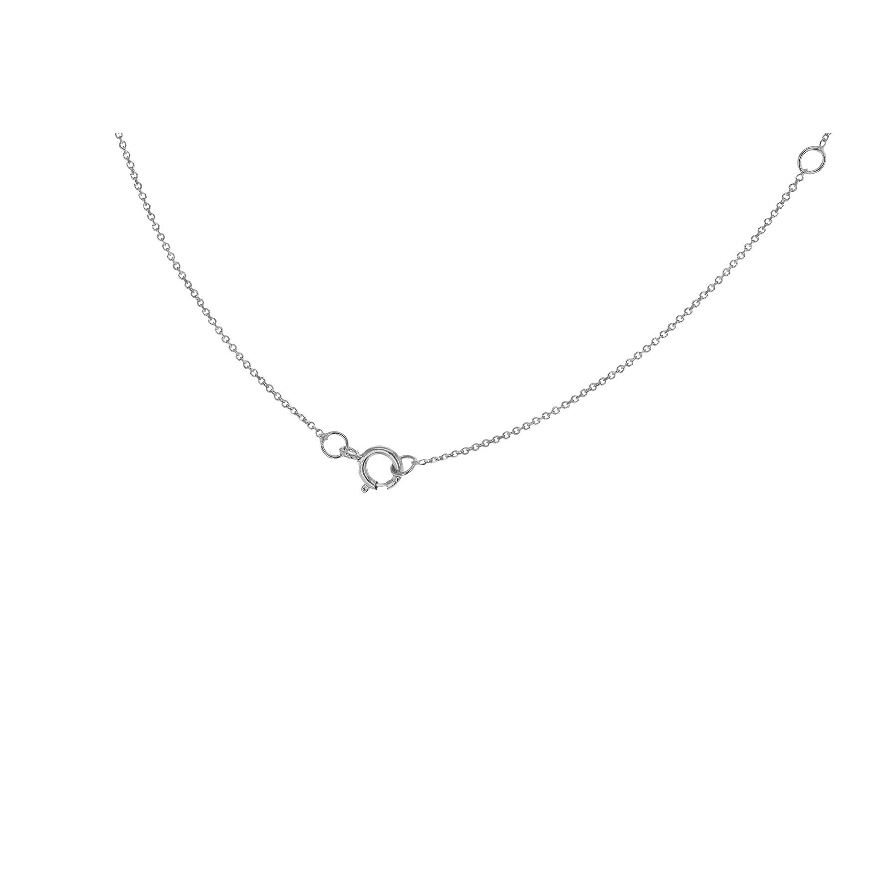 Sterling Silver Mini Initital 'C' Necklace 15'-17'