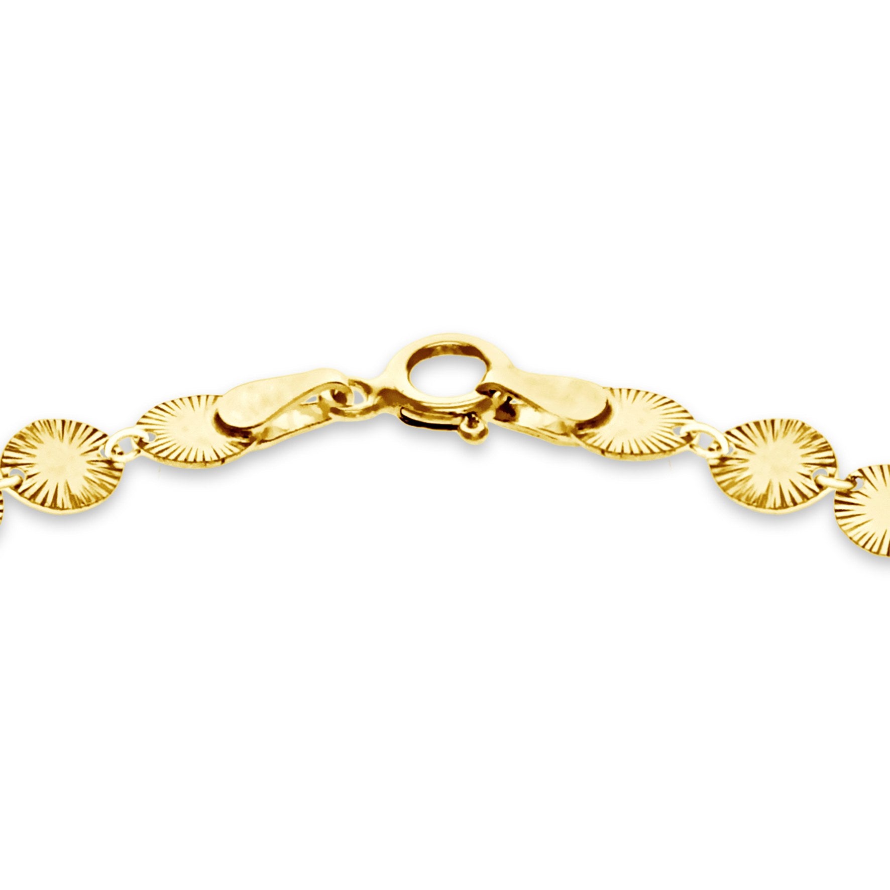 Sterling Silver Yellow Gold Plated 'Star Burst' Bracelet 7.5'