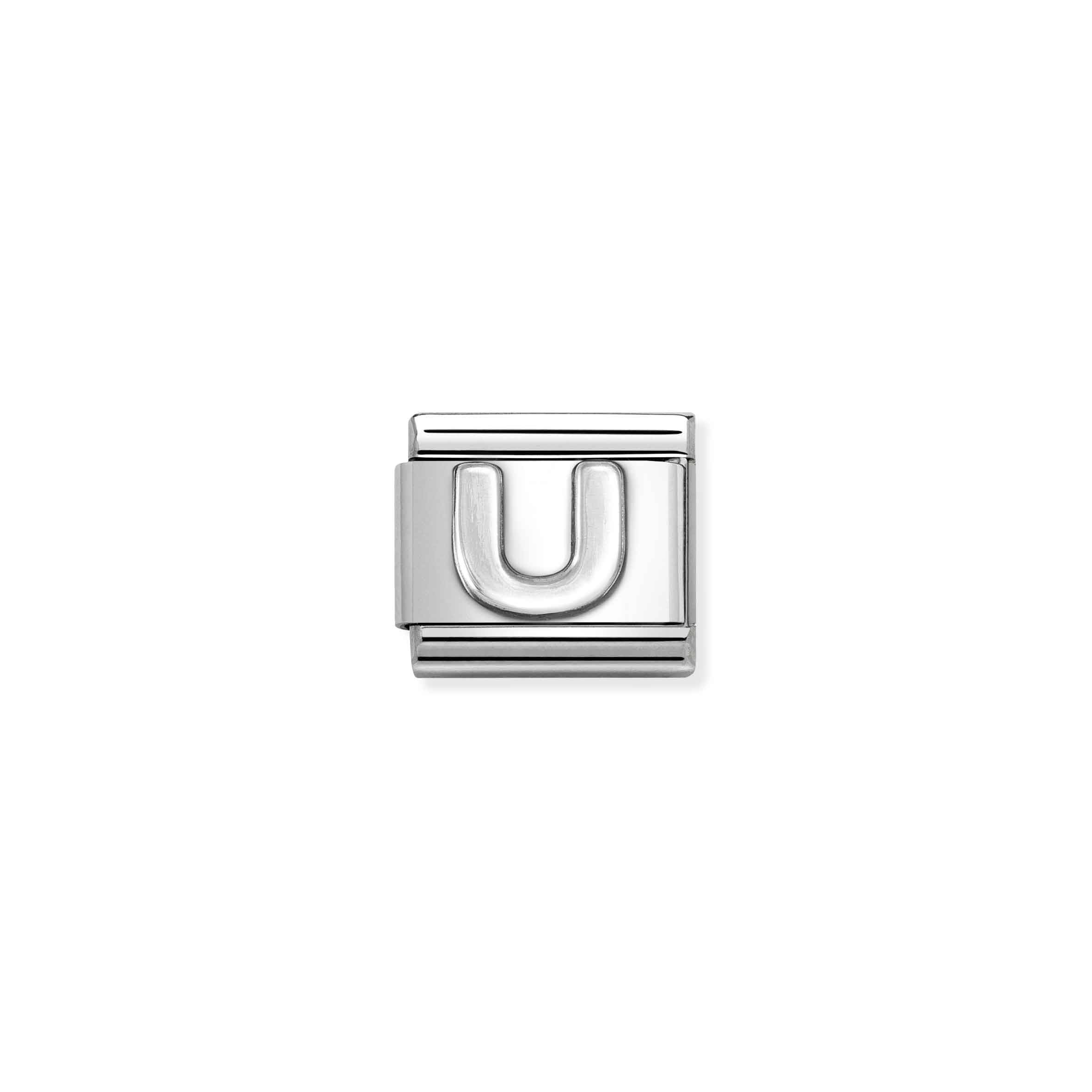 Nomination Composable Classic Sterling Silver 'U' Initial Charm