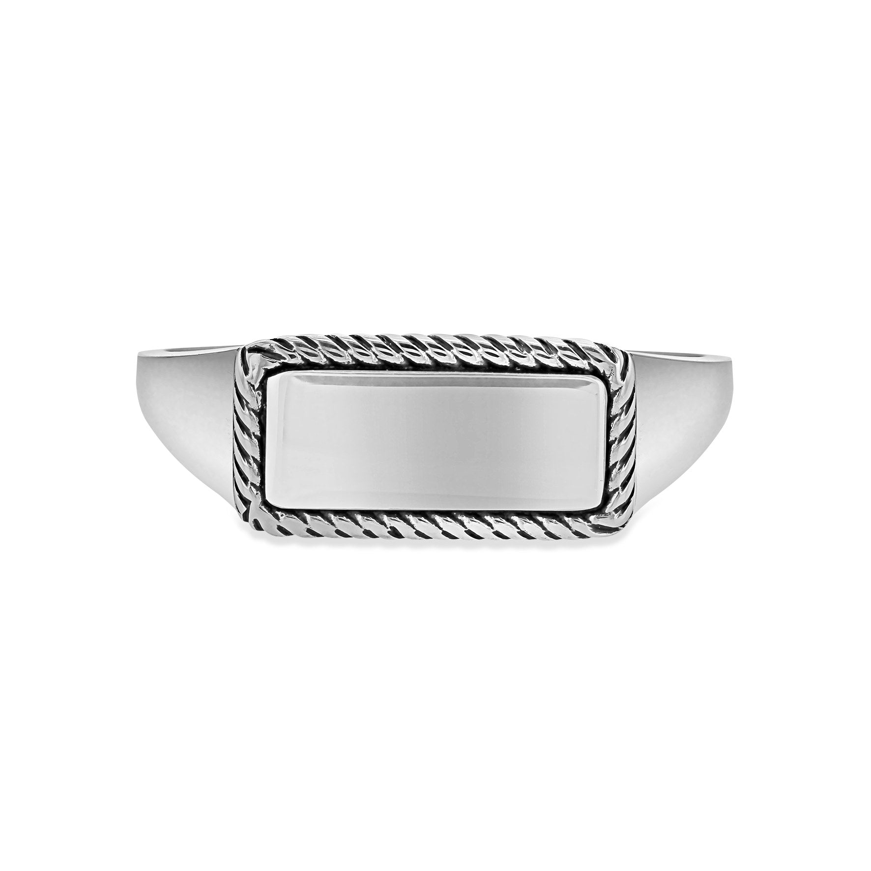 Sterling Silver Rectangular Signet Ring