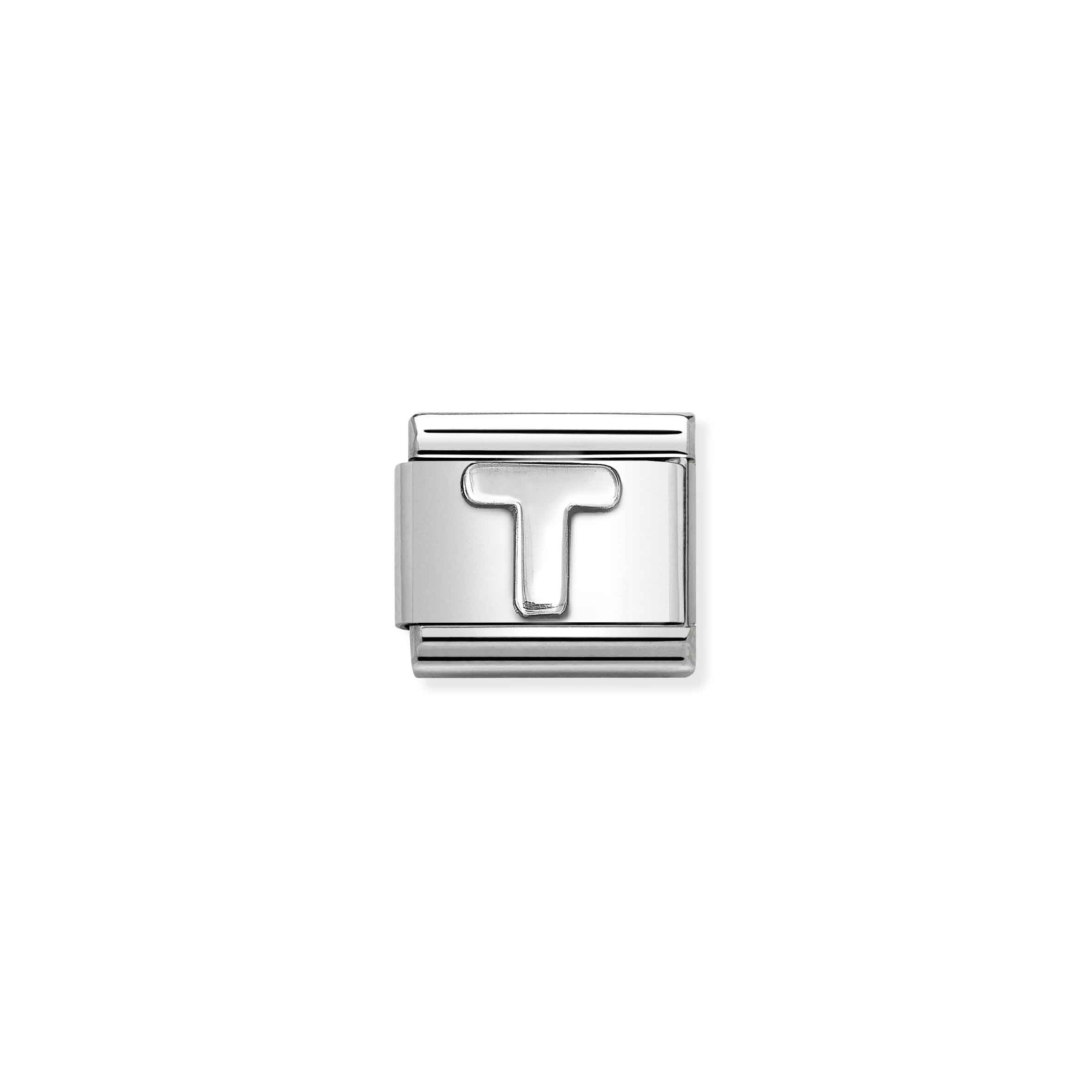 Nomination Composable Classic Sterling Silver 'T' Letter Charm