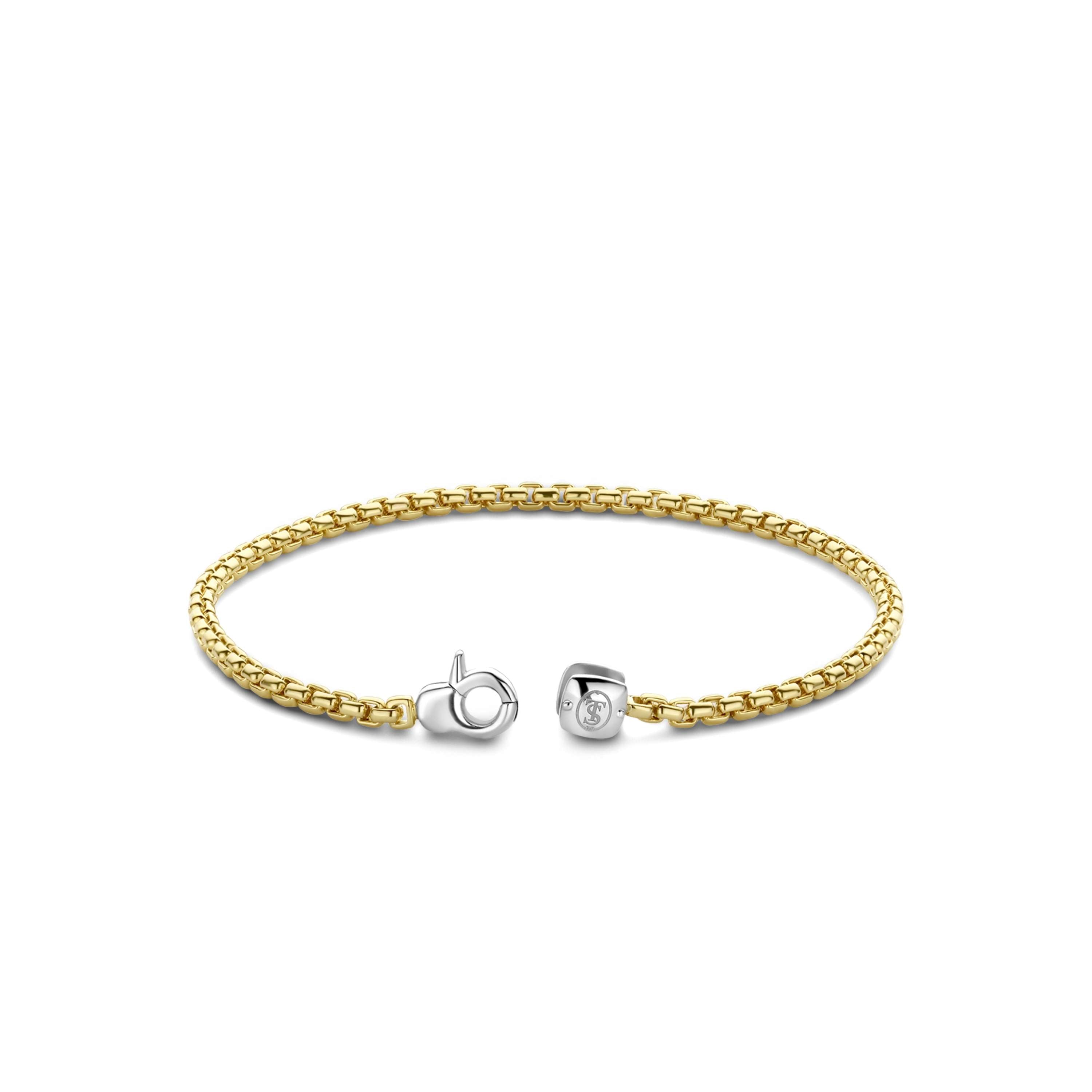 Ti Sento Sterling Silver Yellow Gold Plated Gilded Bracelet