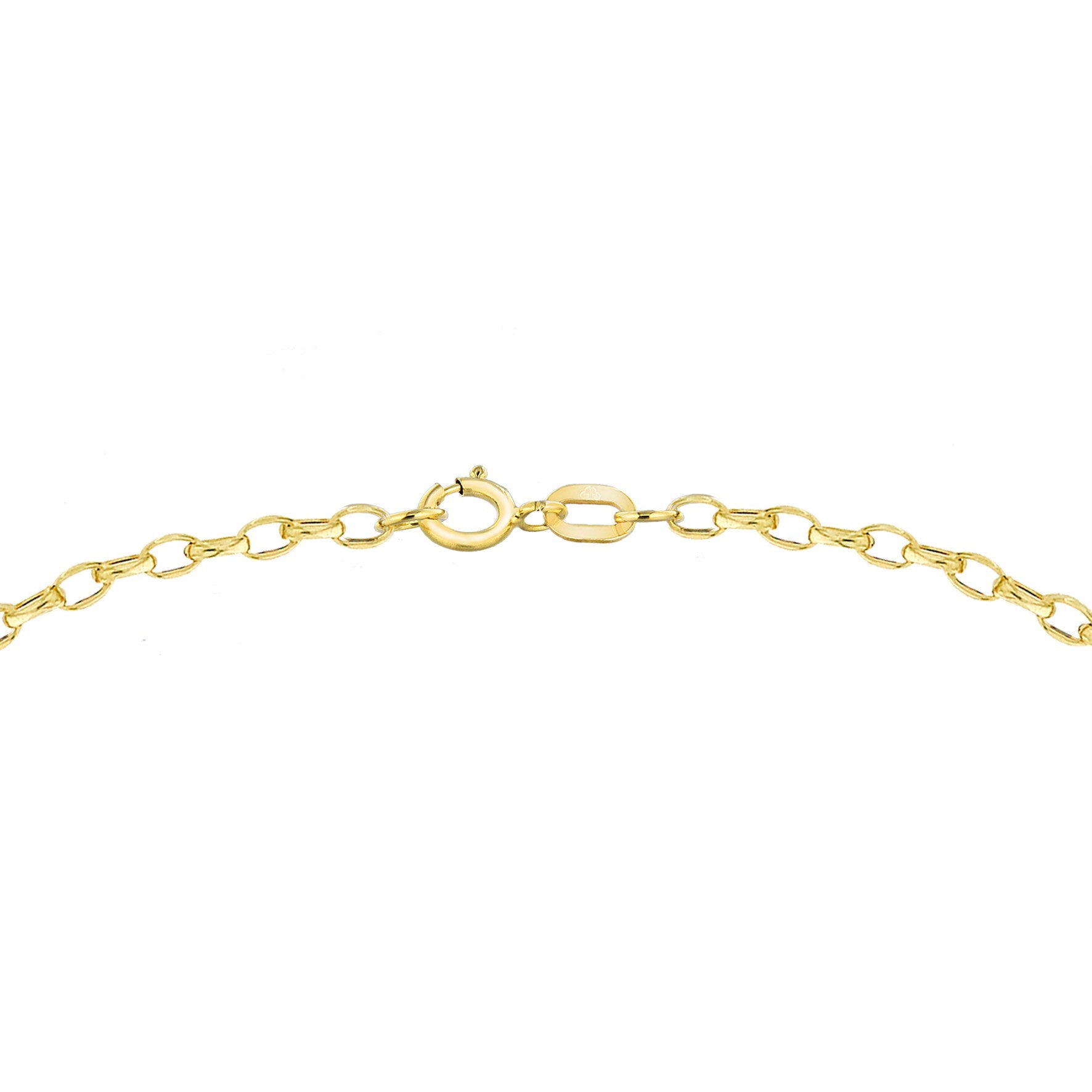 9ct Yellow Gold Diamond Cut Oval Belcher Bracelet 7.5'
